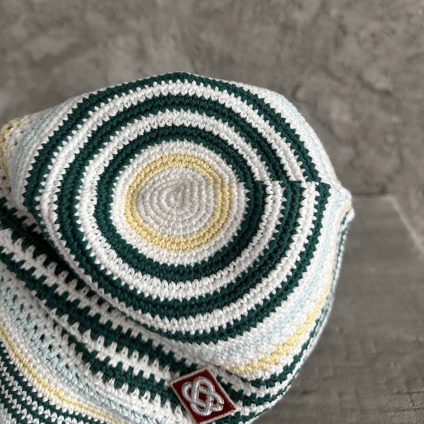 Casablanca Monogram-patch Crochet Bucket Hat - DopestKickz
