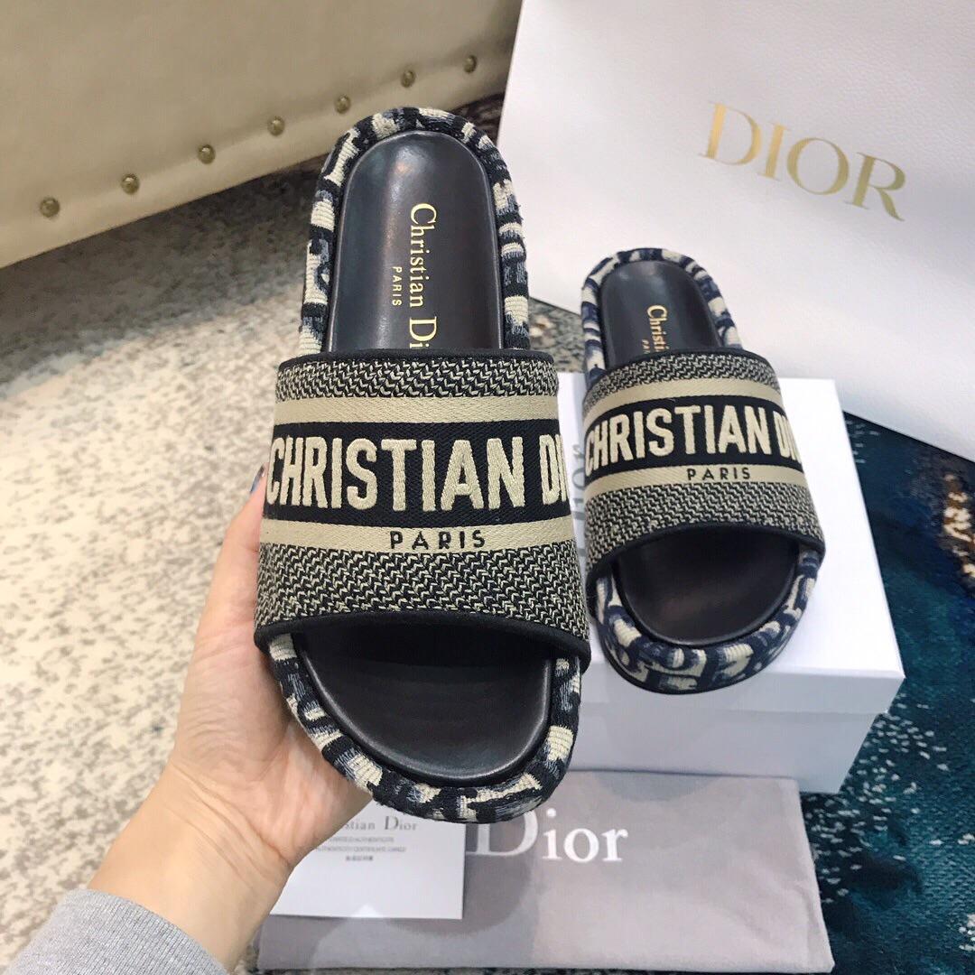 Dior Oblique D-Way Platform Sandals - DopestKickz