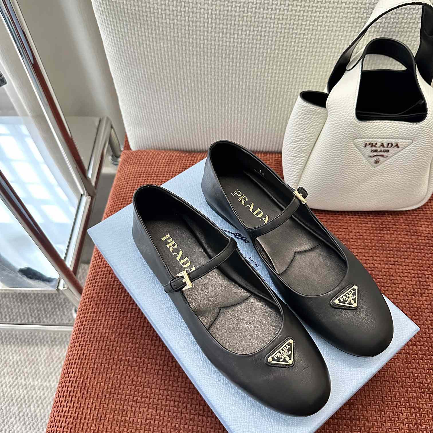 Prada Nappa Leather Ballerinas - DopestKickz