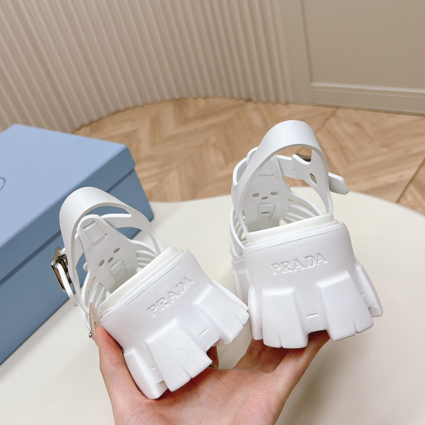 Prada Rubber Monolith Sandals - DopestKickz