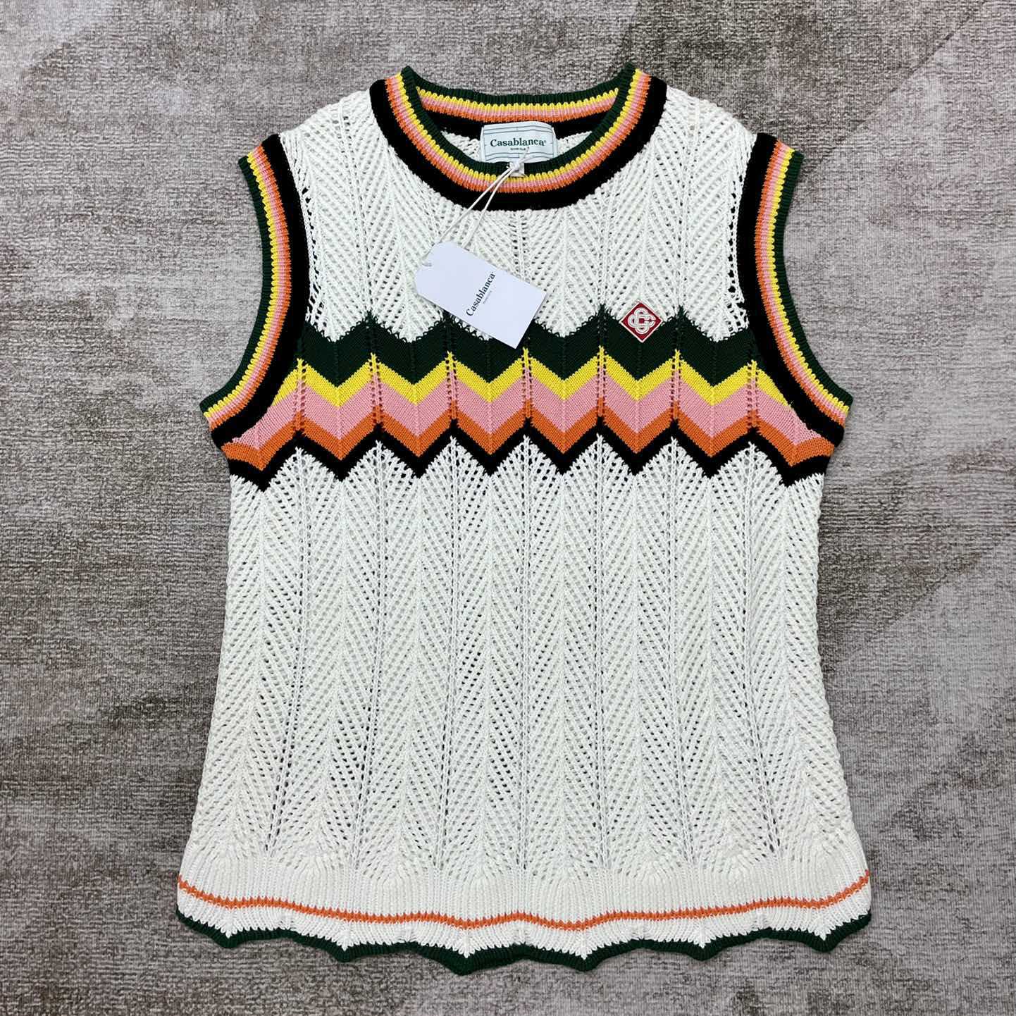 Casablanca Chevron Lace Vest   D0047 - DopestKickz