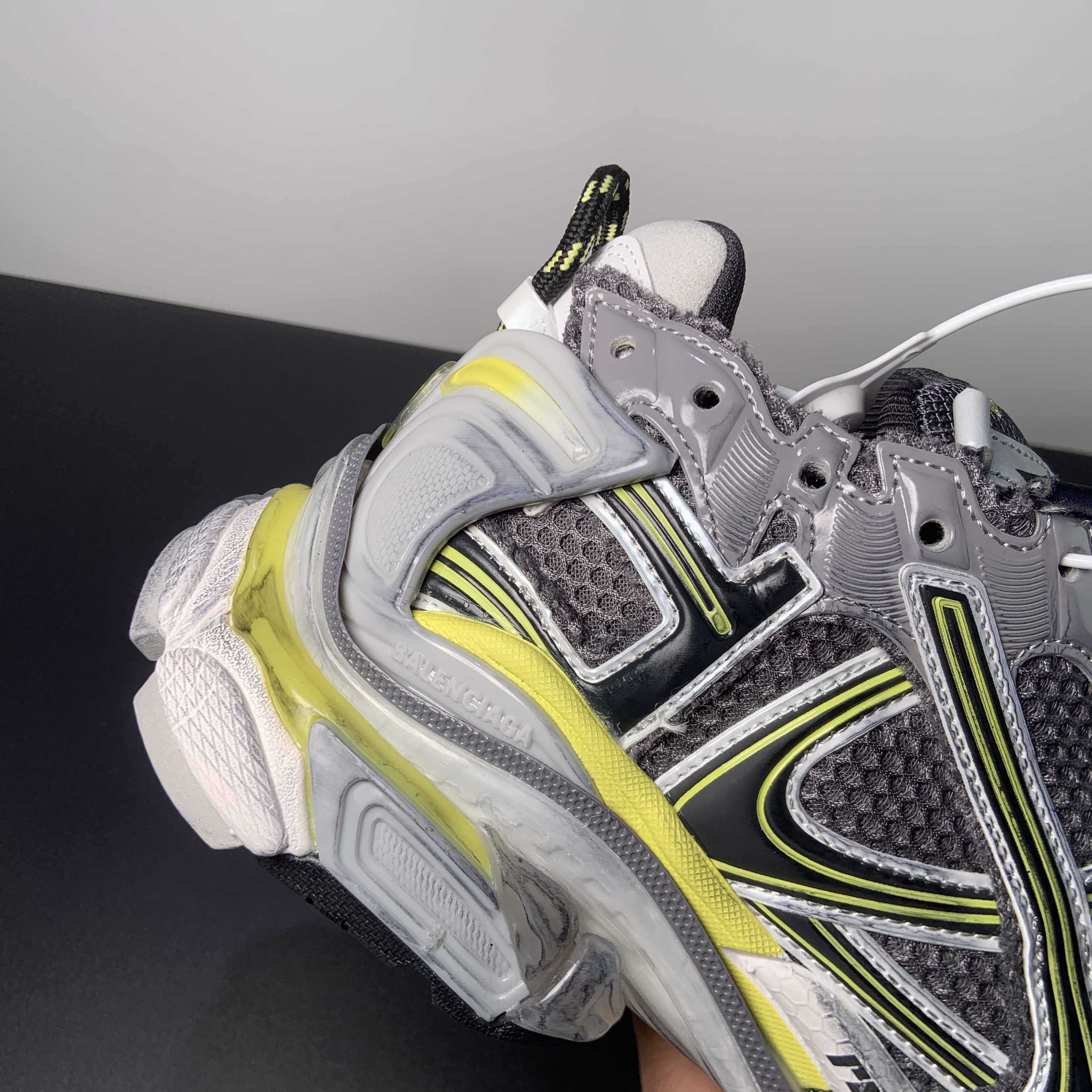 Balenciaga Runner Sneaker In Grey/Yellow And White - DopestKickz