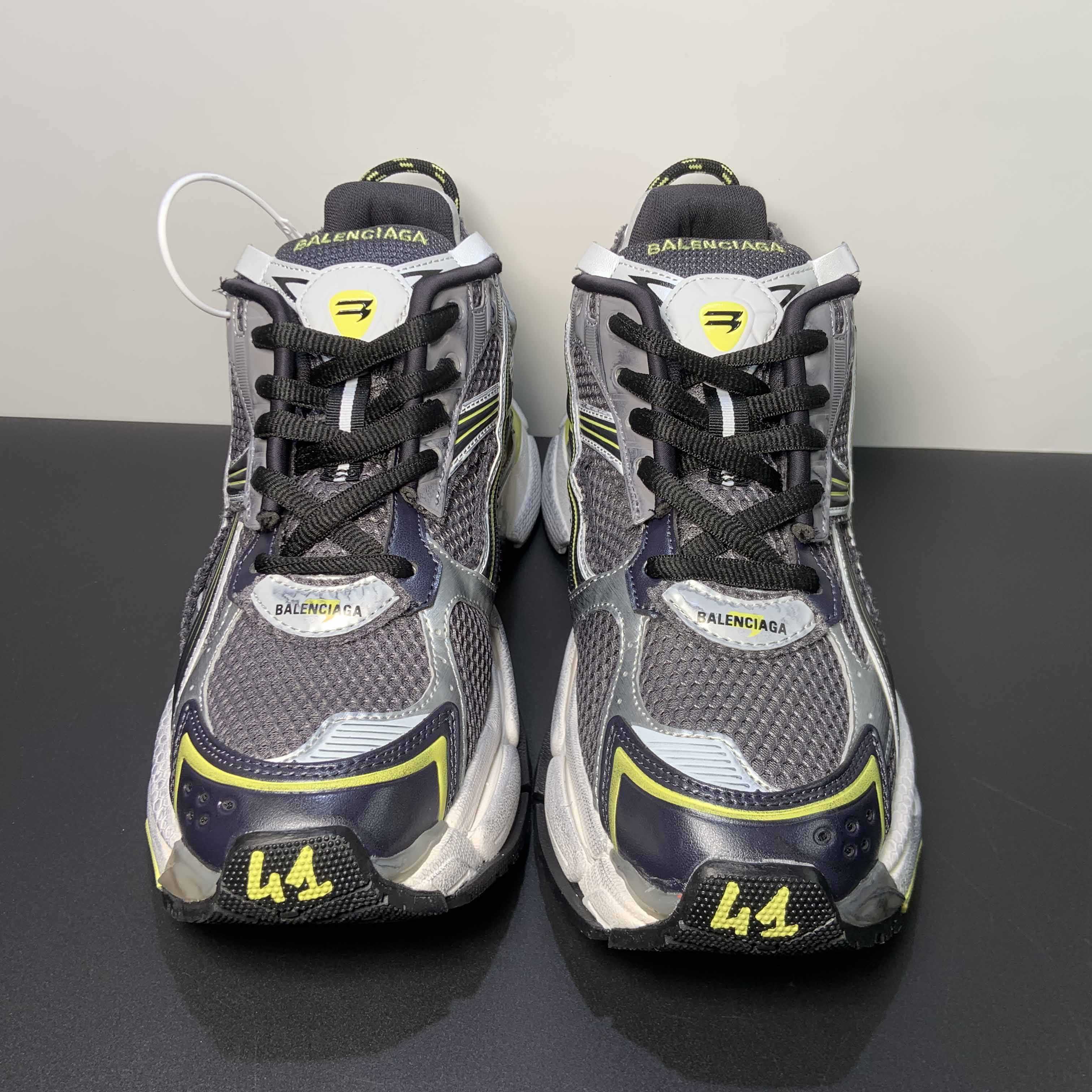 Balenciaga Runner Sneaker In Grey/Yellow And White - DopestKickz