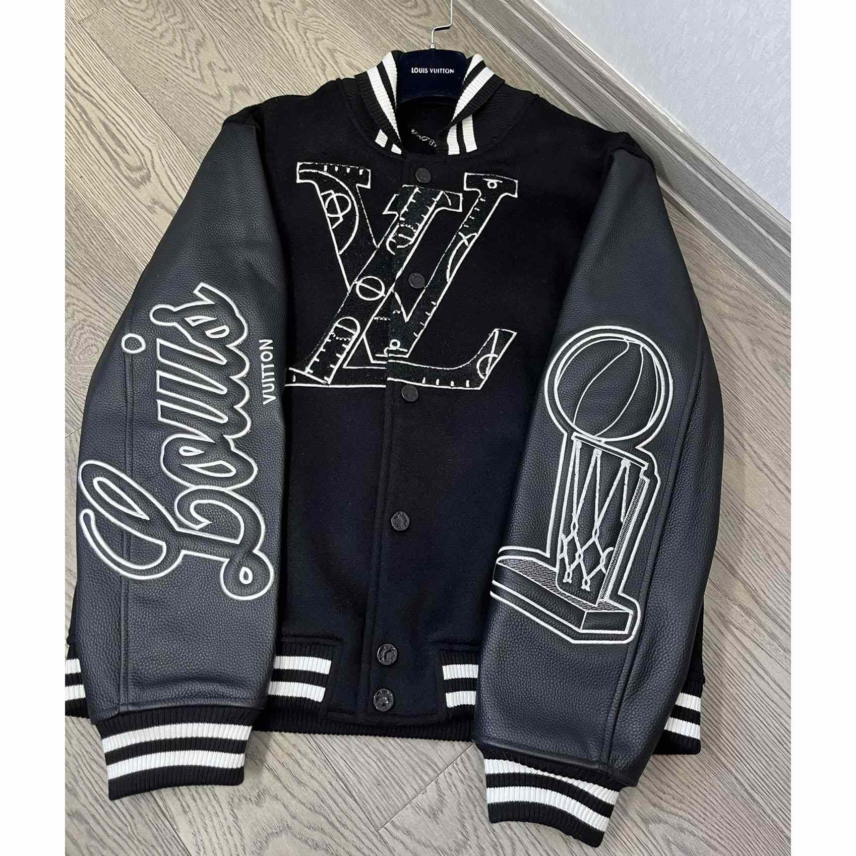 Louis Vuitton x NBA Leather Basketball Jacket - DopestKickz