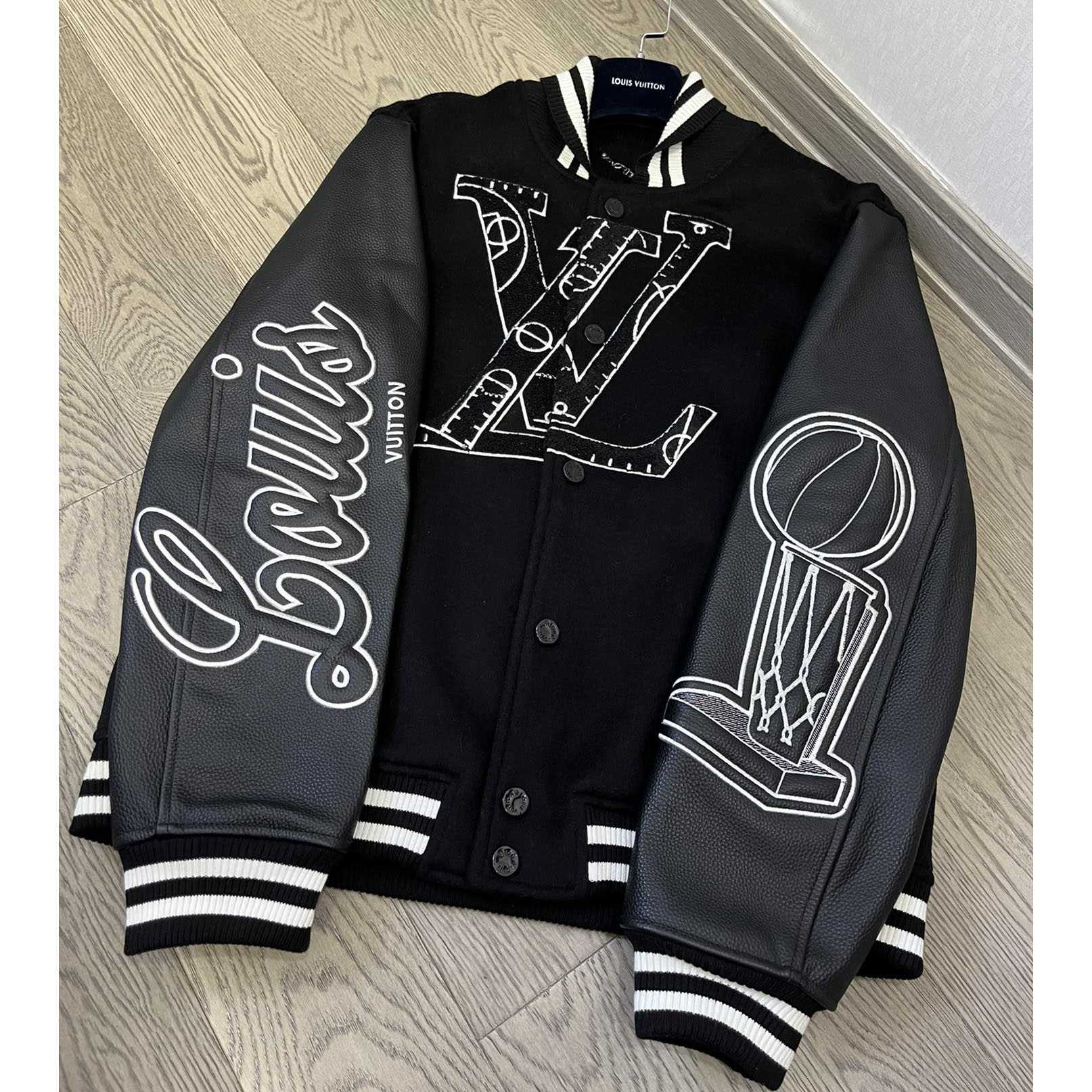 Louis Vuitton x NBA Leather Basketball Jacket - DopestKickz