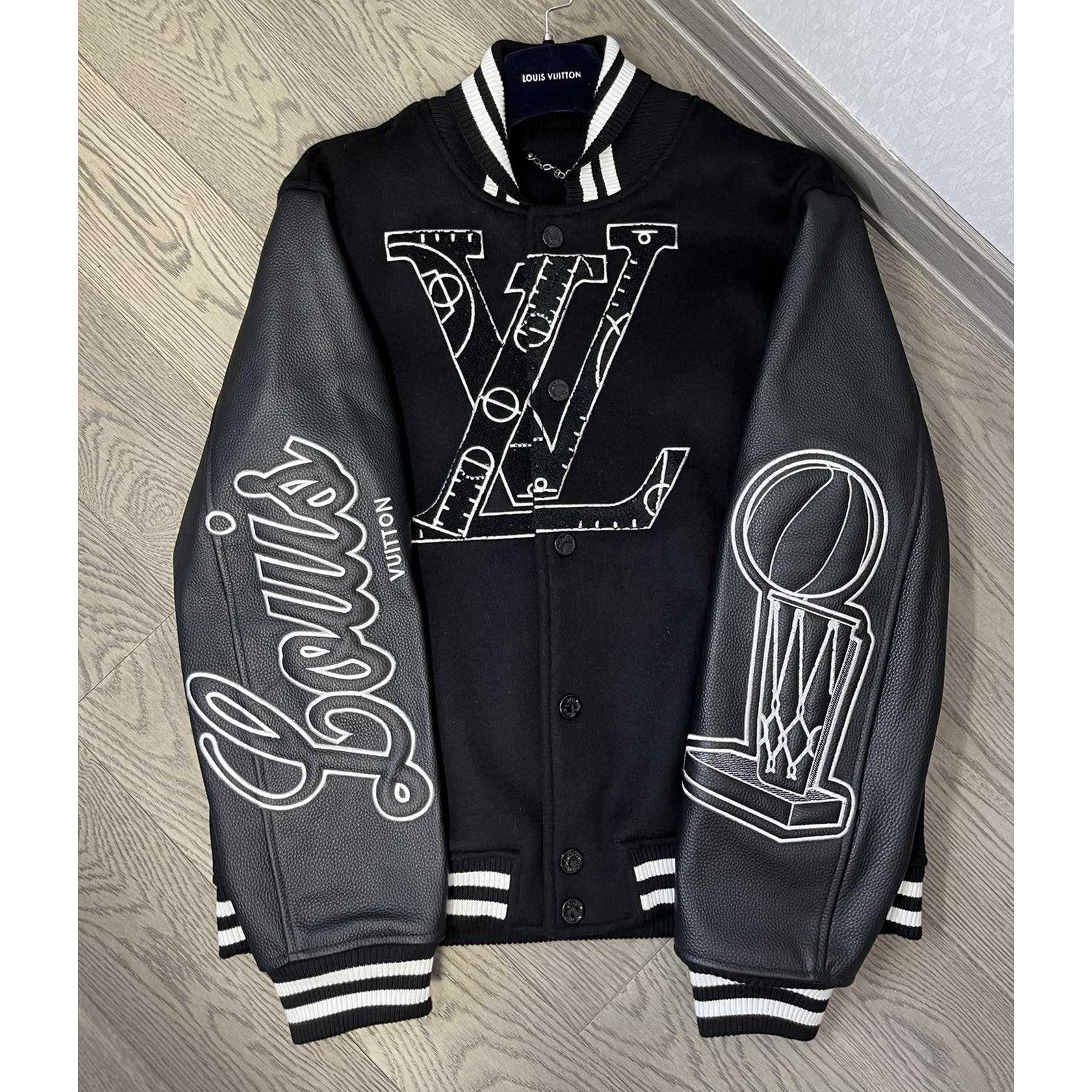 Louis Vuitton x NBA Leather Basketball Jacket - DopestKickz