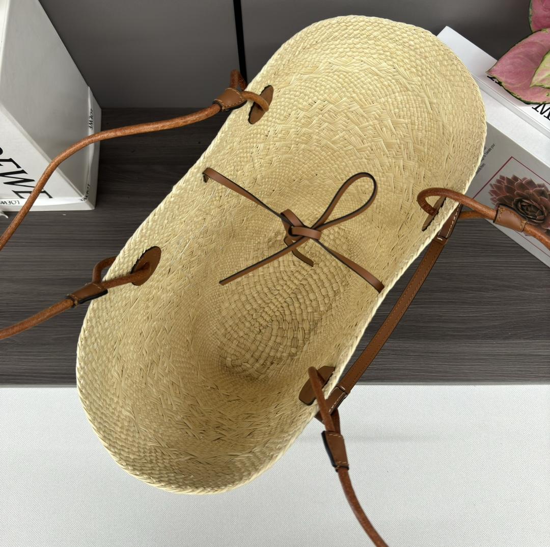 Loewe Anagram Basket Bag In Iraca Palm And Calfskin - DopestKickz