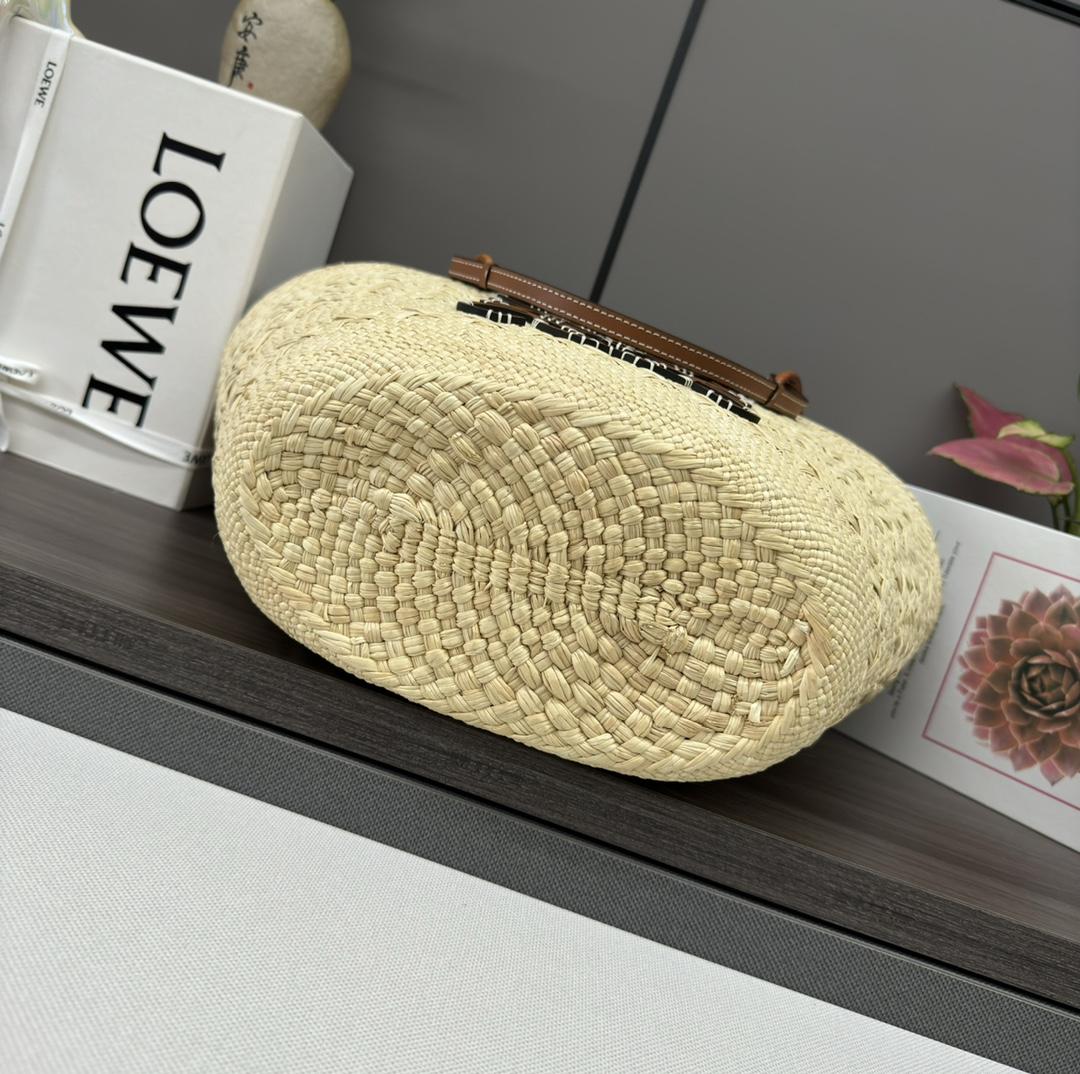 Loewe Anagram Basket Bag In Iraca Palm And Calfskin - DopestKickz