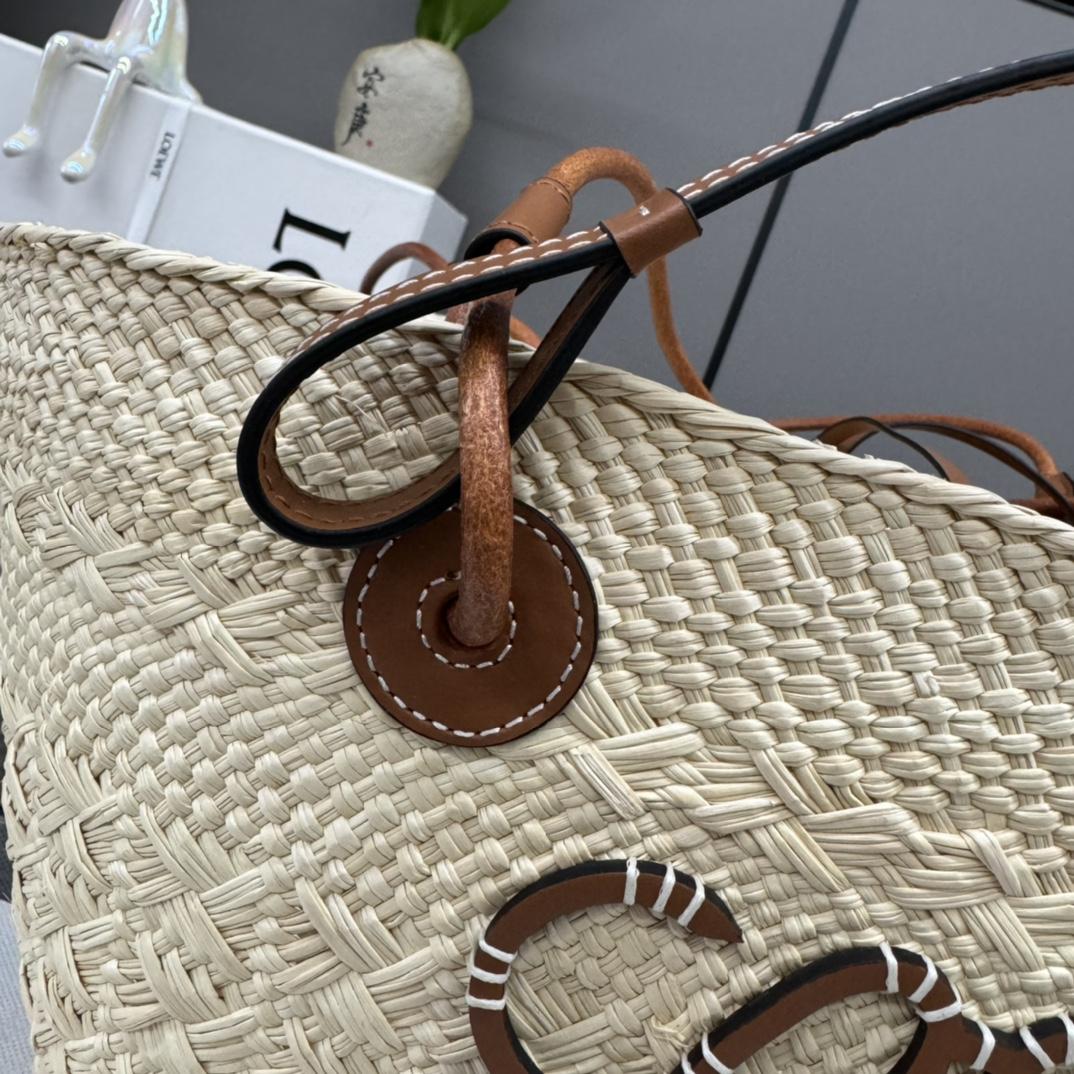 Loewe Anagram Basket Bag In Iraca Palm And Calfskin - DopestKickz