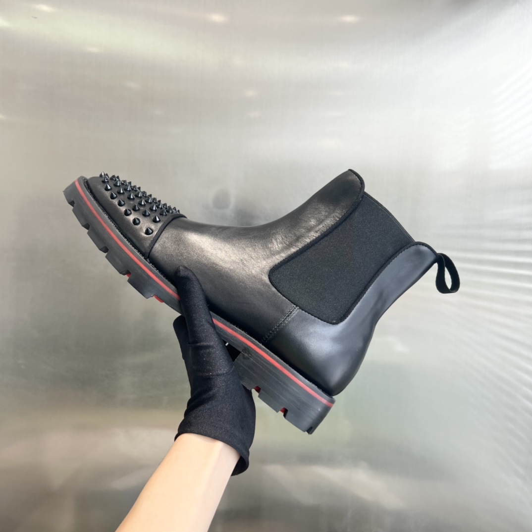 Christian Louboutin Melon Spikes Boots - DopestKickz