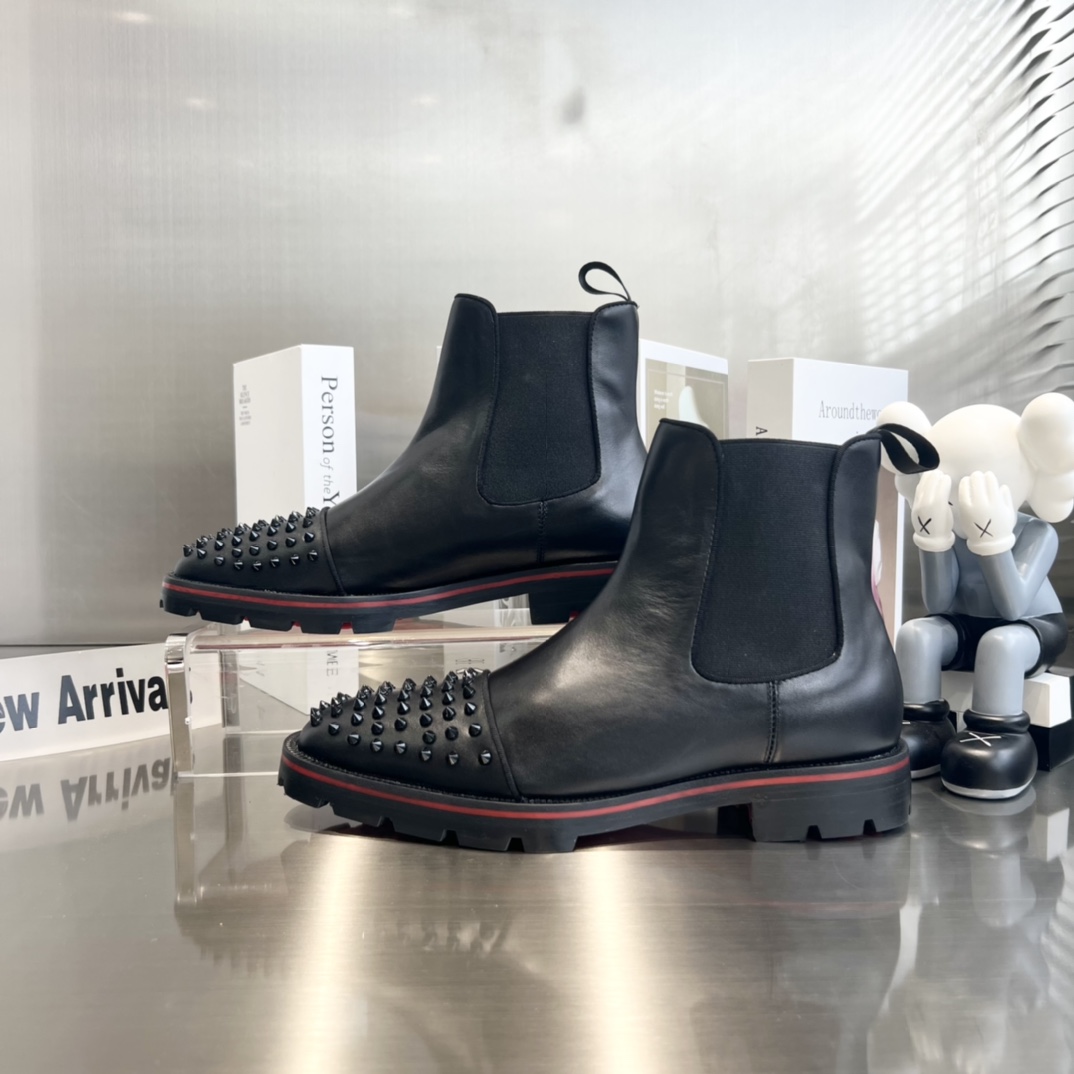 Christian Louboutin Melon Spikes Boots - DopestKickz
