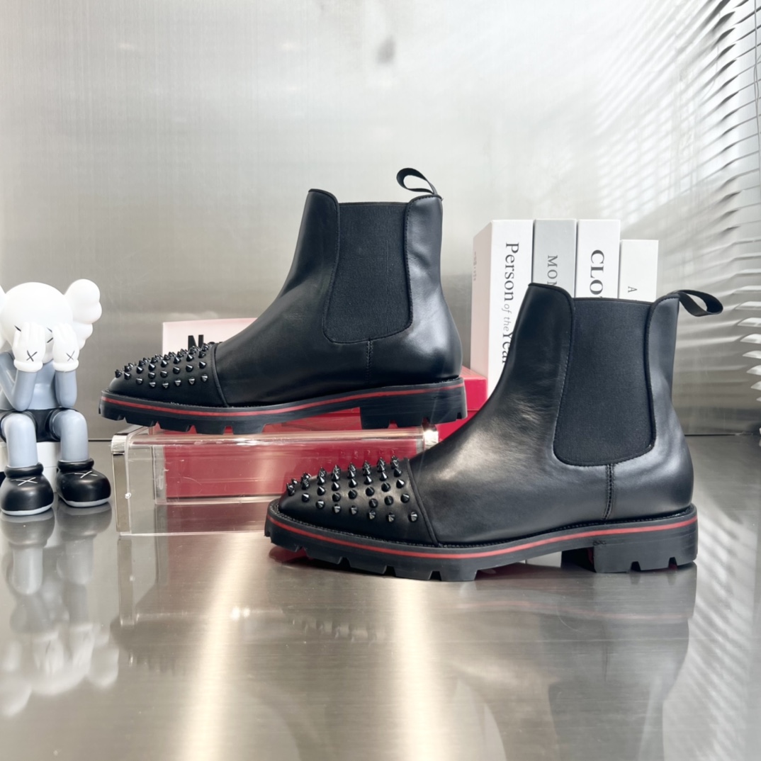 Christian Louboutin Melon Spikes Boots - DopestKickz