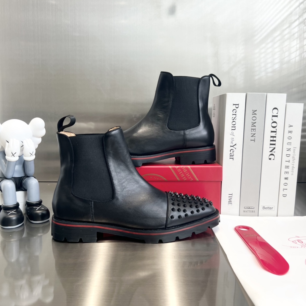 Christian Louboutin Melon Spikes Boots - DopestKickz
