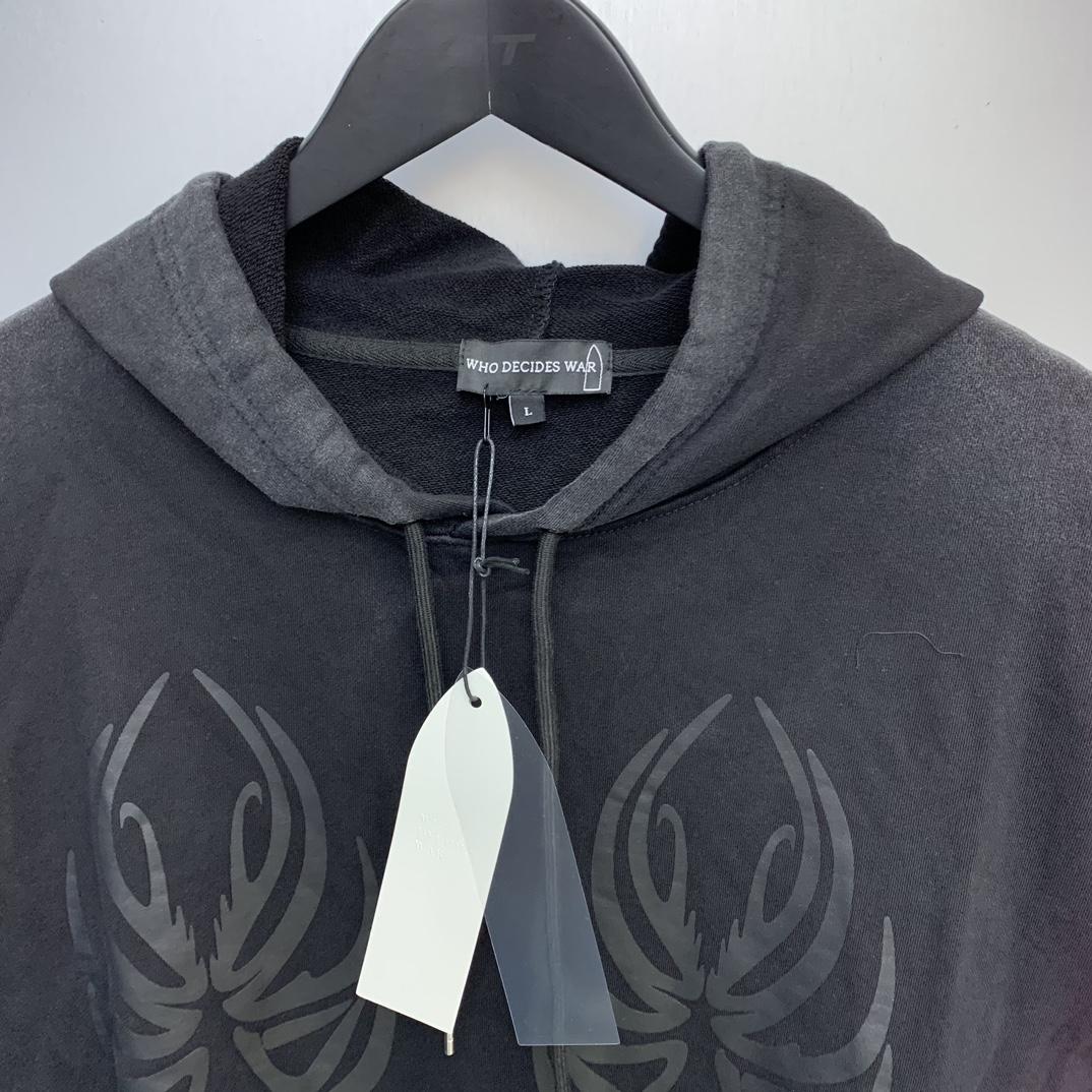 Who Decides War Black Winged Hoodie - DopestKickz