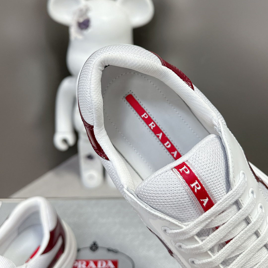 Prada Patent Leather And Technical Fabric Prada America's Cup Sneakers - DopestKickz