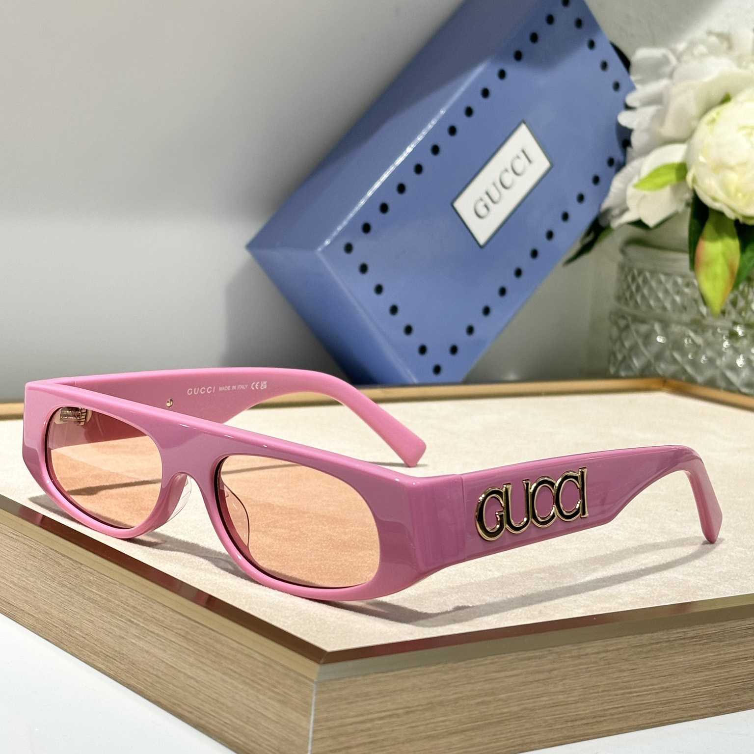 Gucci Geometric Shaped Frame Sunglasses   GG1771S - DopestKickz