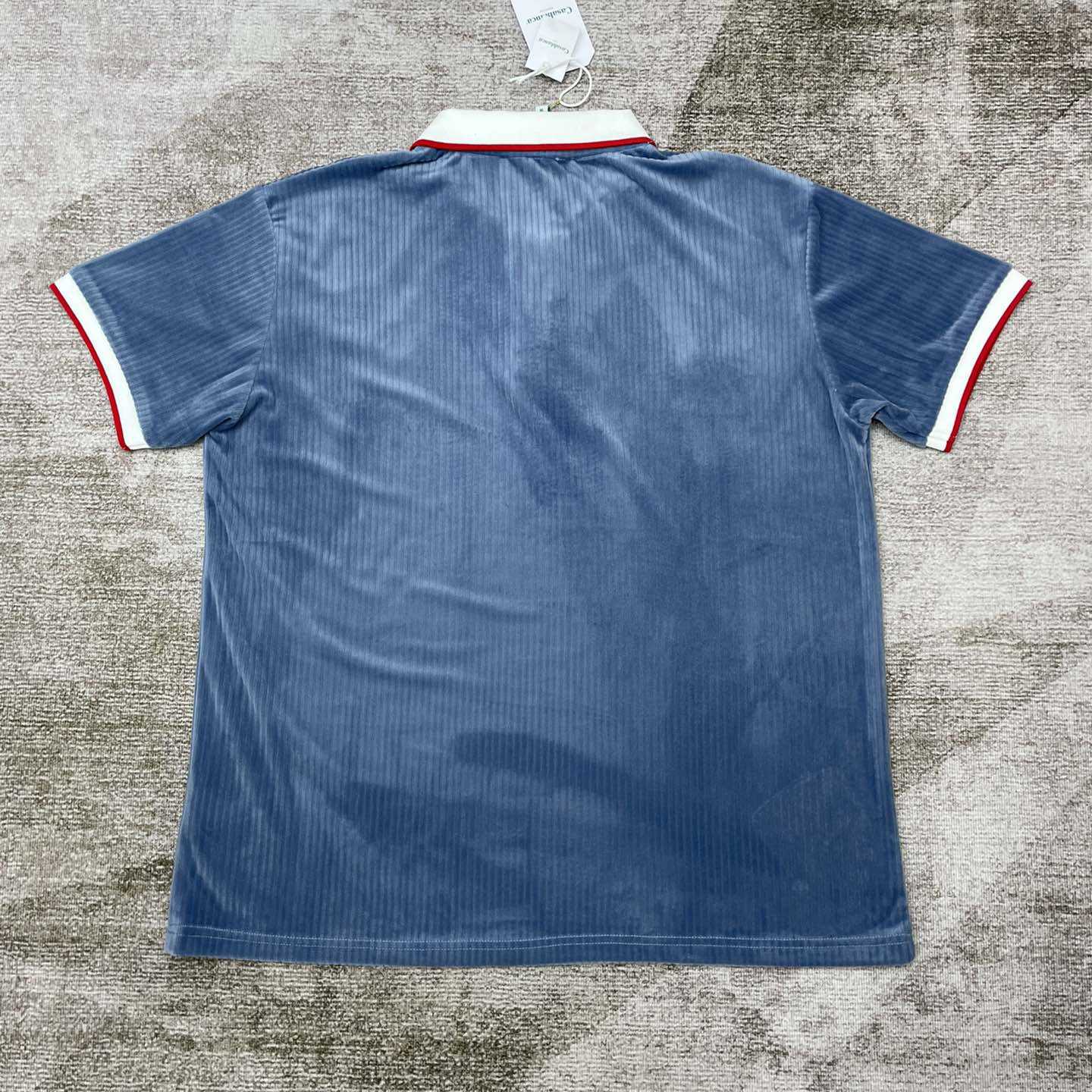 Casablanca Ribbed Velvet Polo Shirt    c877 - DopestKickz