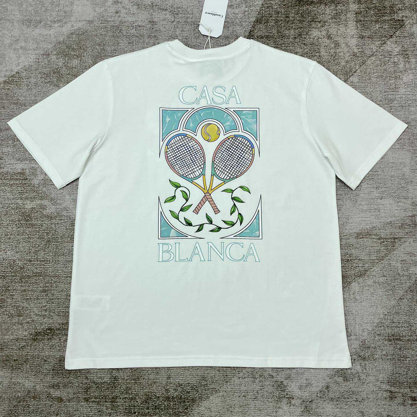 Casablanca Tennis Pastelle Printed T-Shirt   C870 - DopestKickz