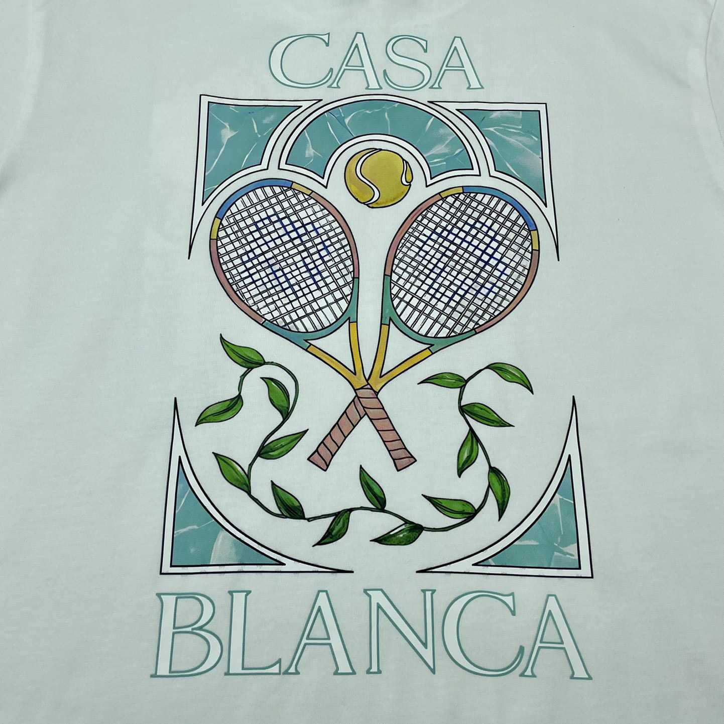 Casablanca Tennis Pastelle Printed T-Shirt   C870 - DopestKickz