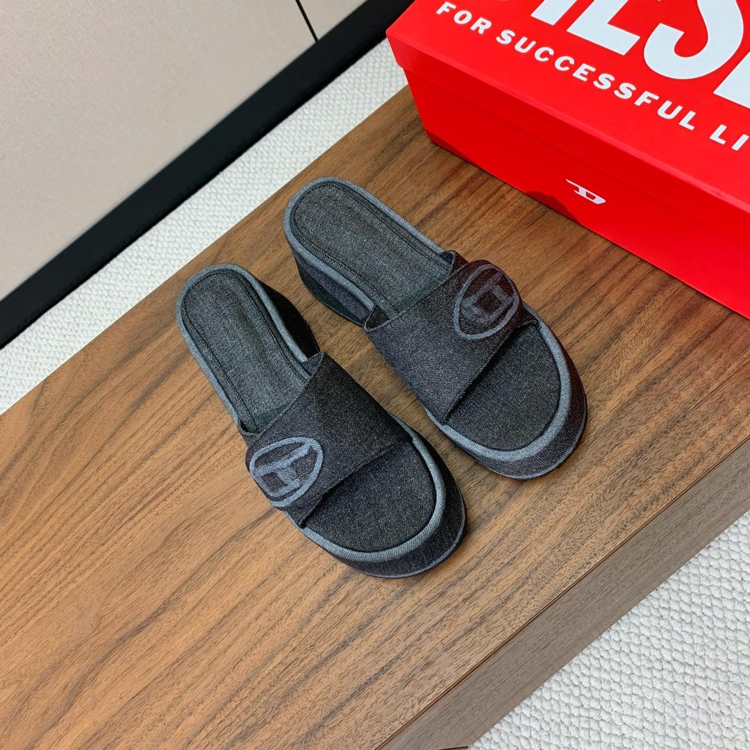 Diesel Sa-Oval D Pf W Denim Sandals - DopestKickz