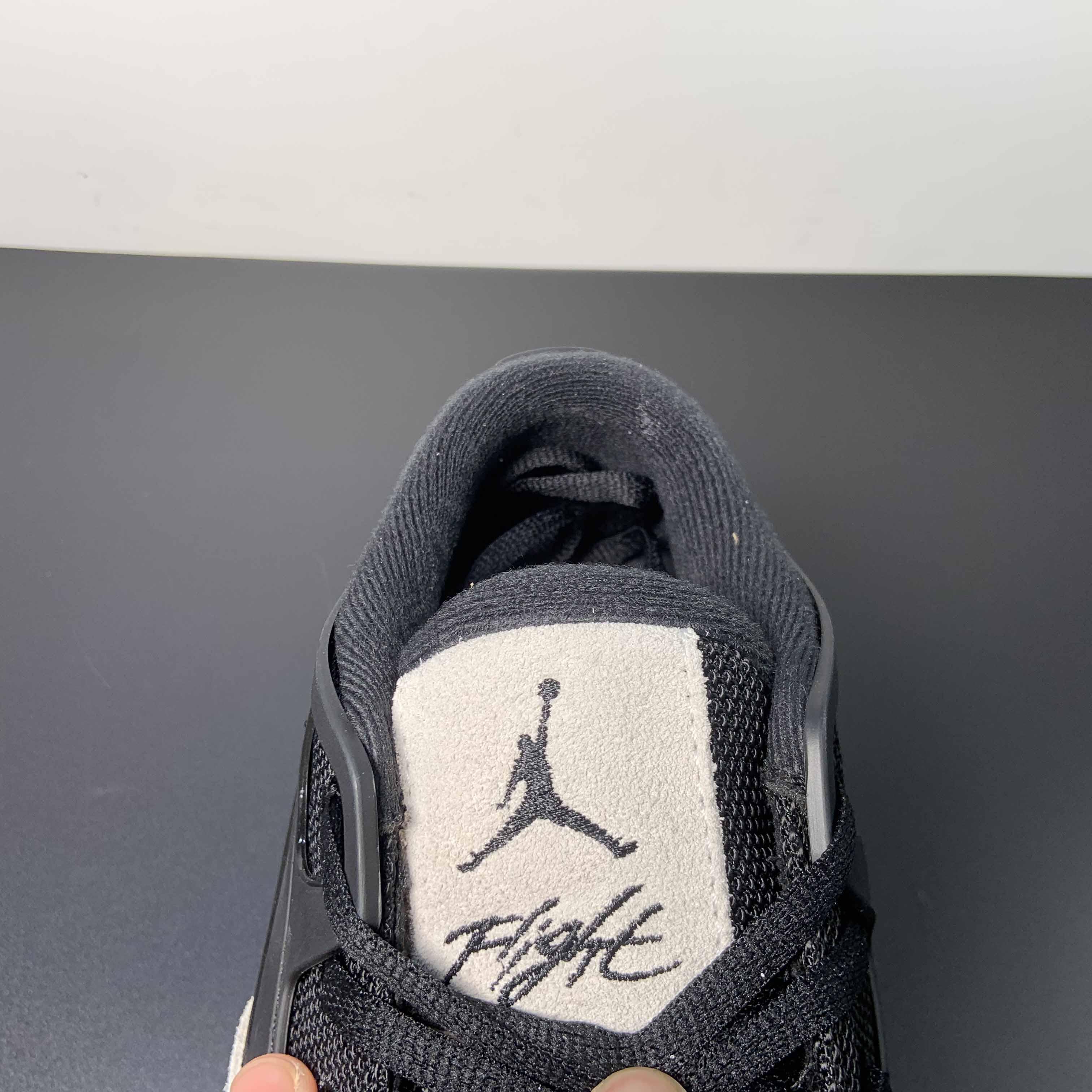Jordan 4 Black/Light Bone-Dark Grey Sneakers     FQ7939-001 - DopestKickz