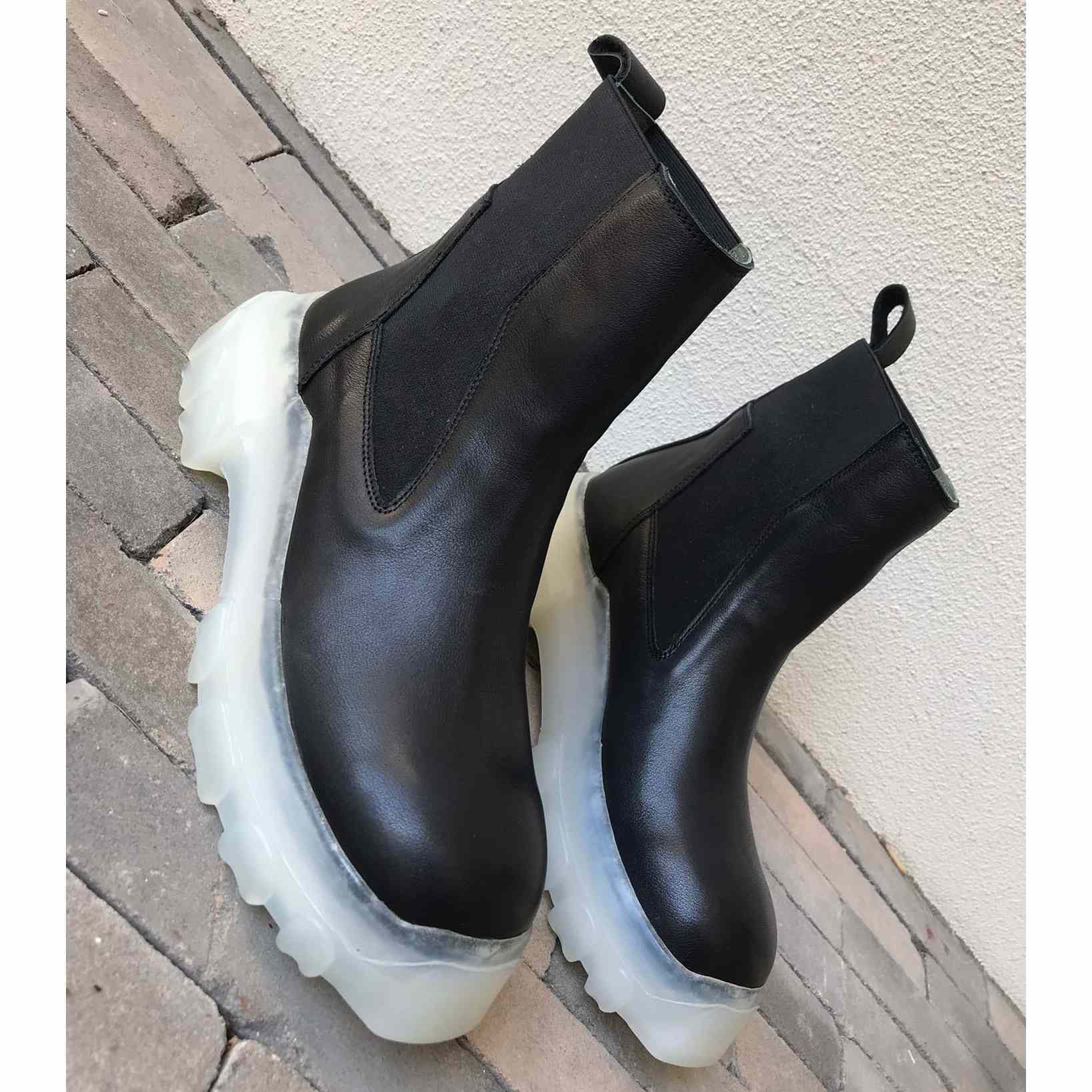Rick Owens Leather Boots  - DopestKickz