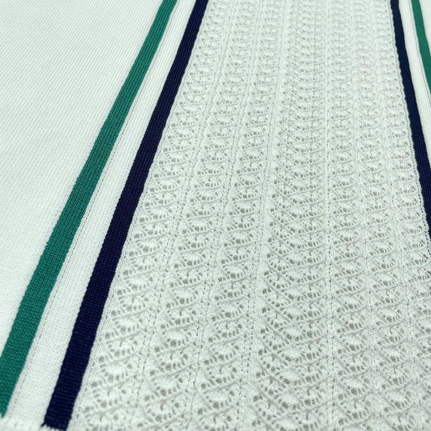 Casablanca Tennis Club Ribbed-knit Polo Shirt   D0043 - DopestKickz
