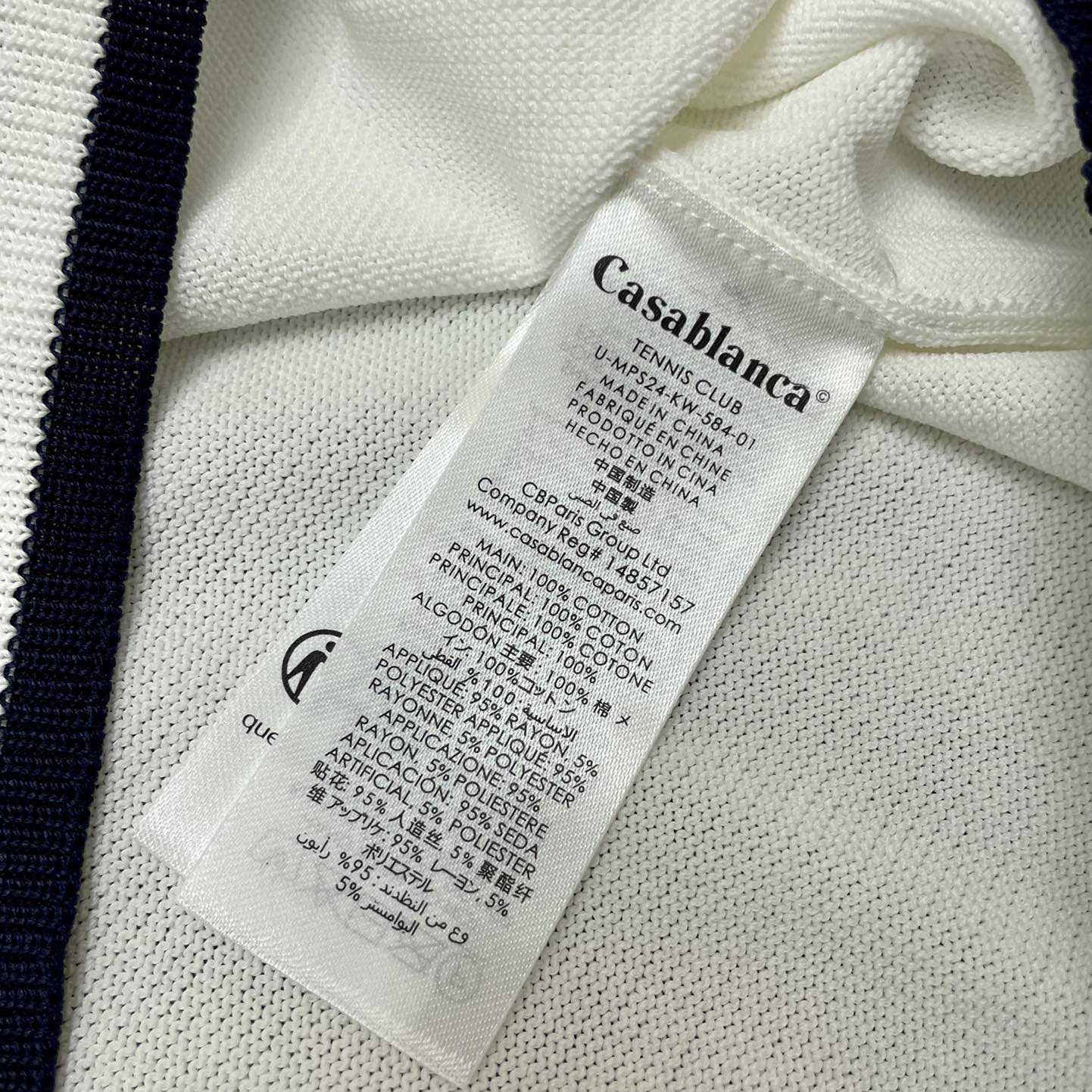 Casablanca Tennis Club Ribbed-knit Polo Shirt   D0043 - DopestKickz