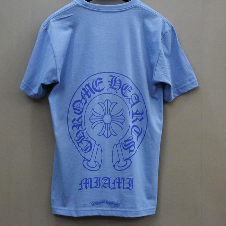 Chrome Heart Miami Exclusive Light Blue Pocket Tee  - DopestKickz