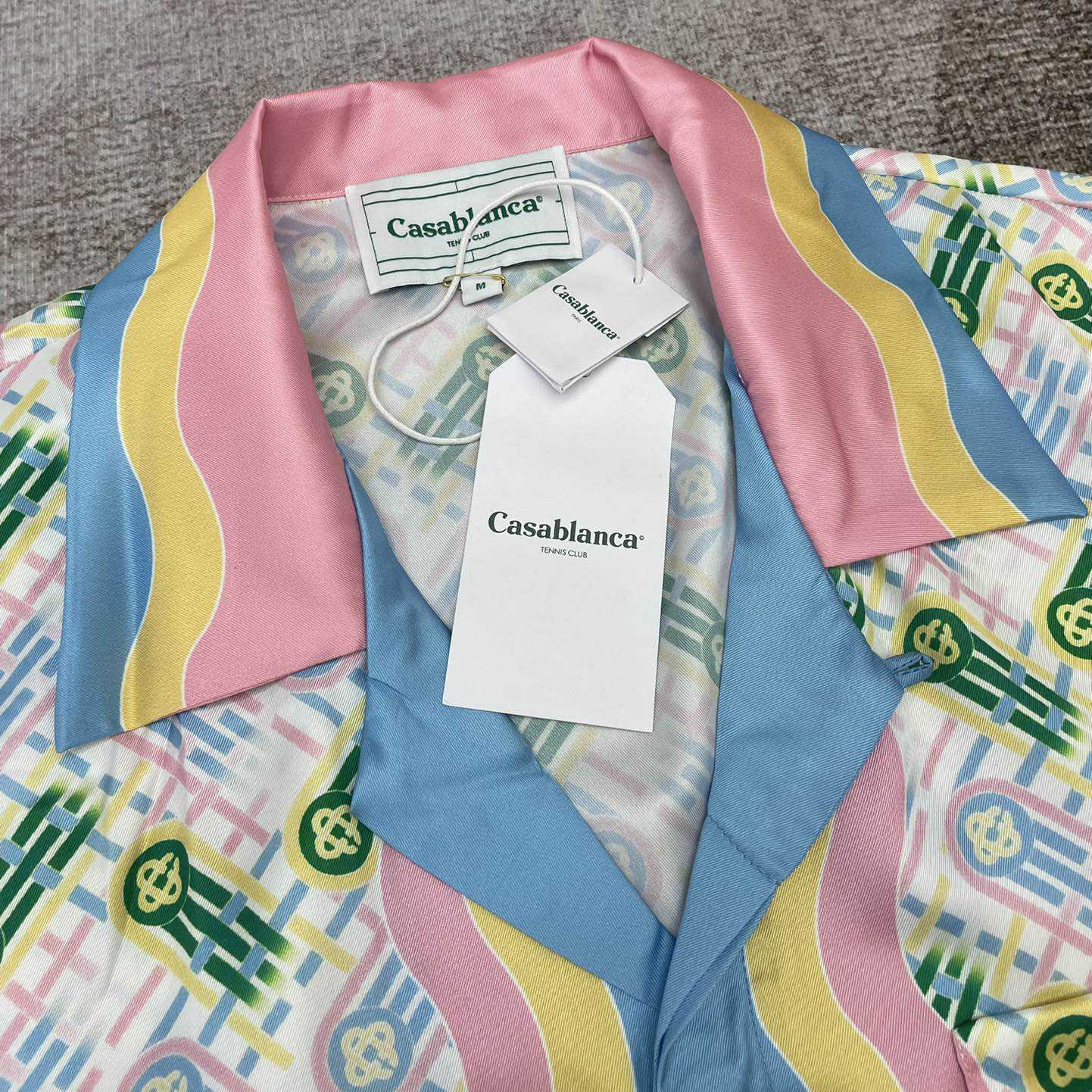 Casablanca Cuban Collar Short-Sleeve Shirt 'Ping Pong Print'   CA3465 - DopestKickz