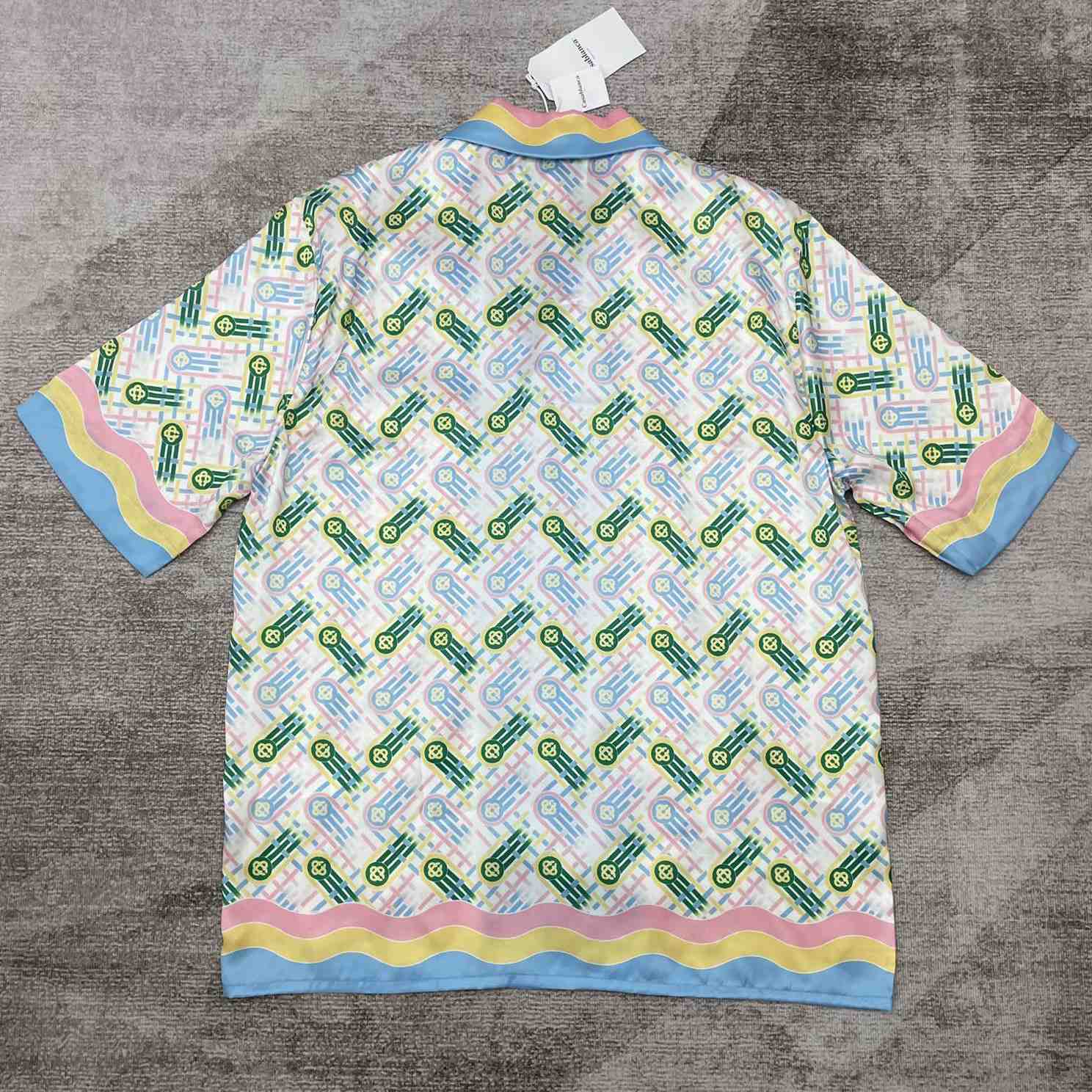 Casablanca Cuban Collar Short-Sleeve Shirt 'Ping Pong Print'   CA3465 - DopestKickz