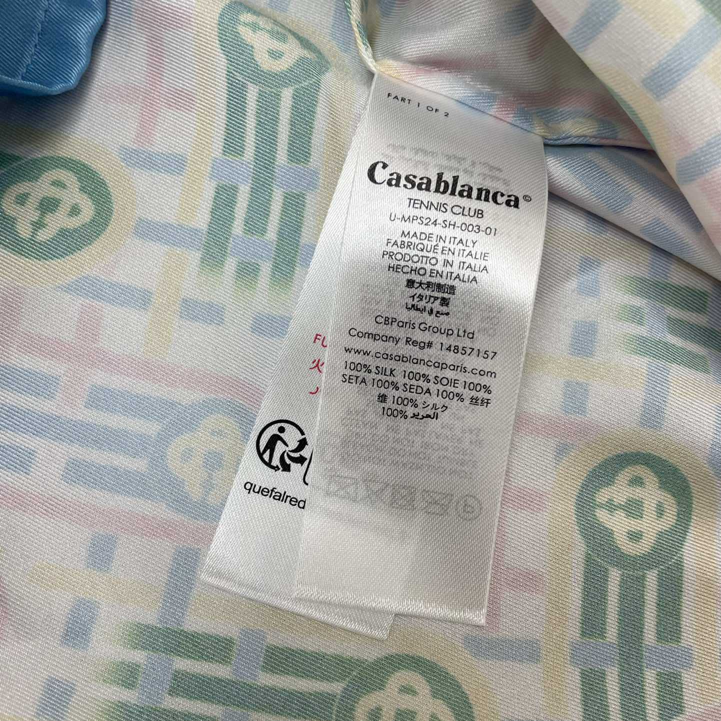 Casablanca Cuban Collar Short-Sleeve Shirt 'Ping Pong Print'   CA3465 - DopestKickz