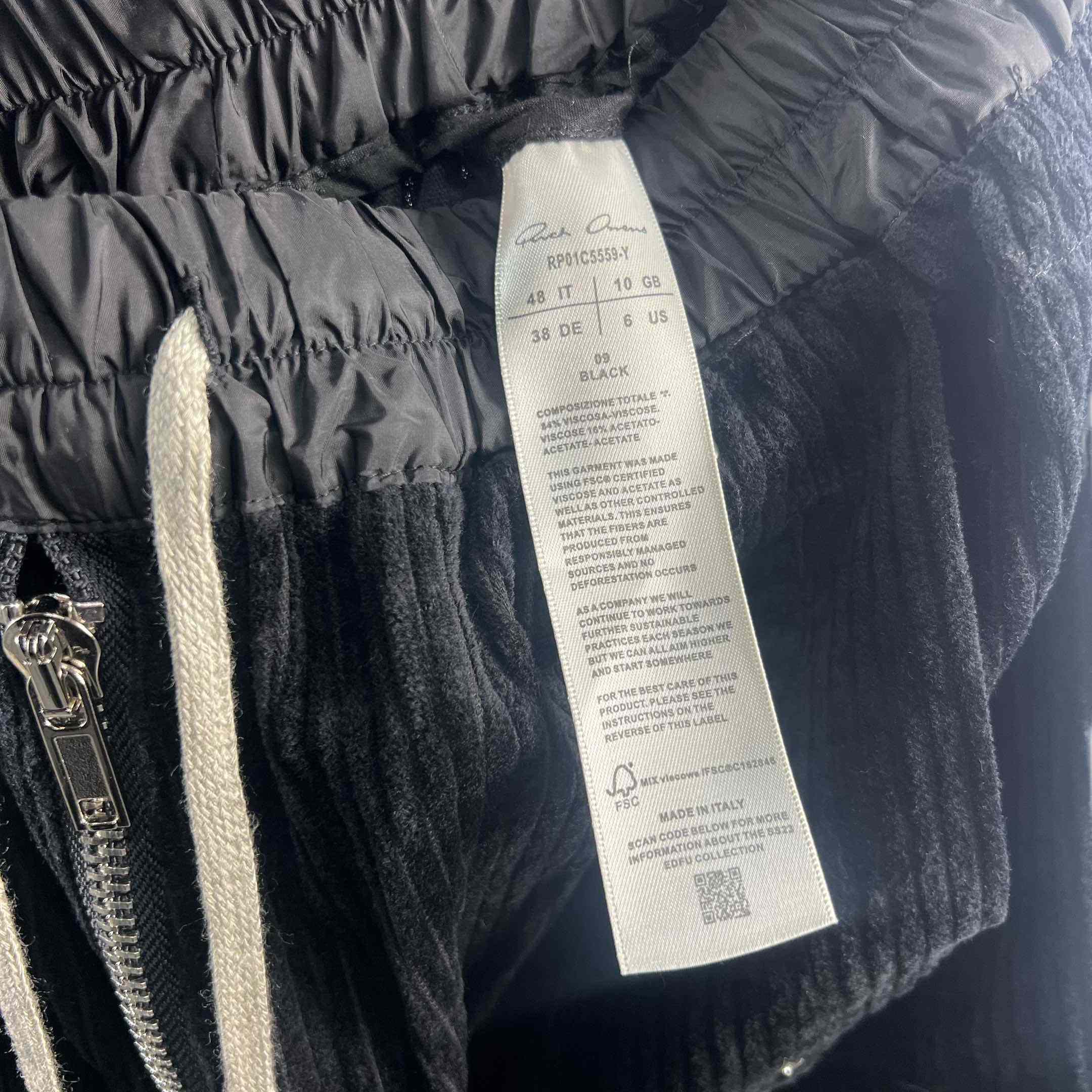 Rick Owens Black Double Jumbo Belas Cargo Pants - DopestKickz
