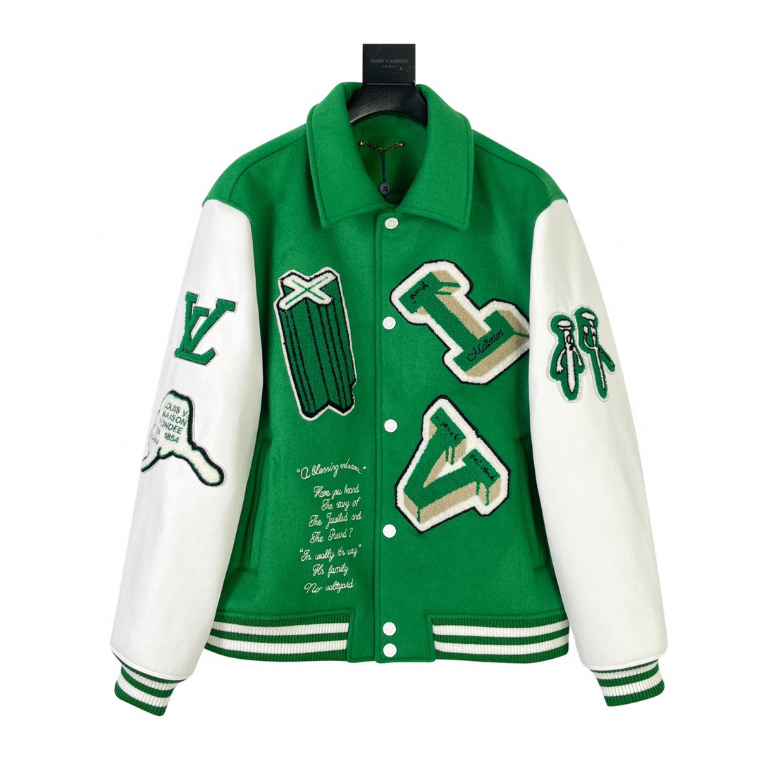 Louis Vuitton Leather Basketball Jacket - DopestKickz