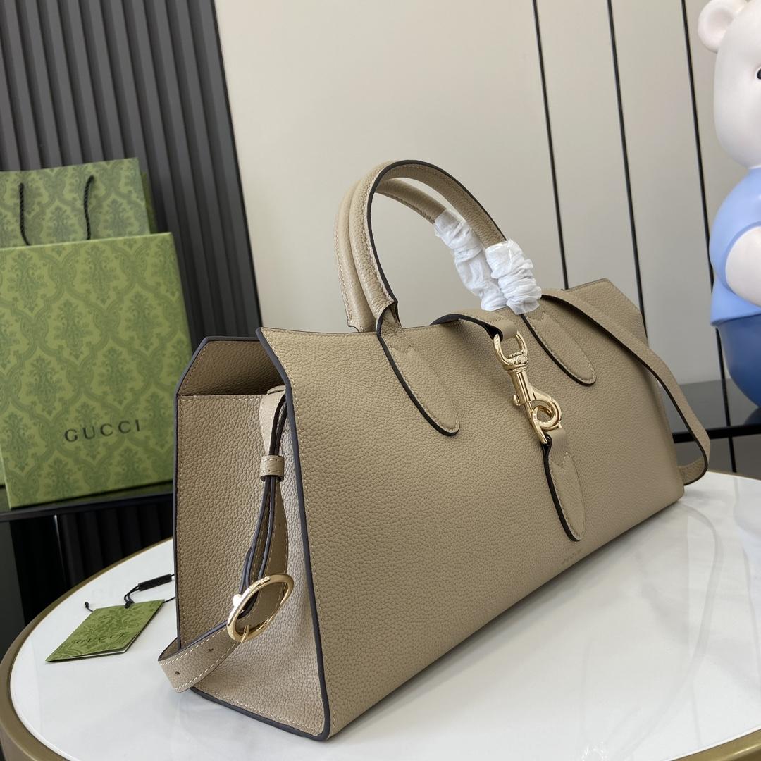 Gucci Medium Tote Bag With Hook Closure - DopestKickz