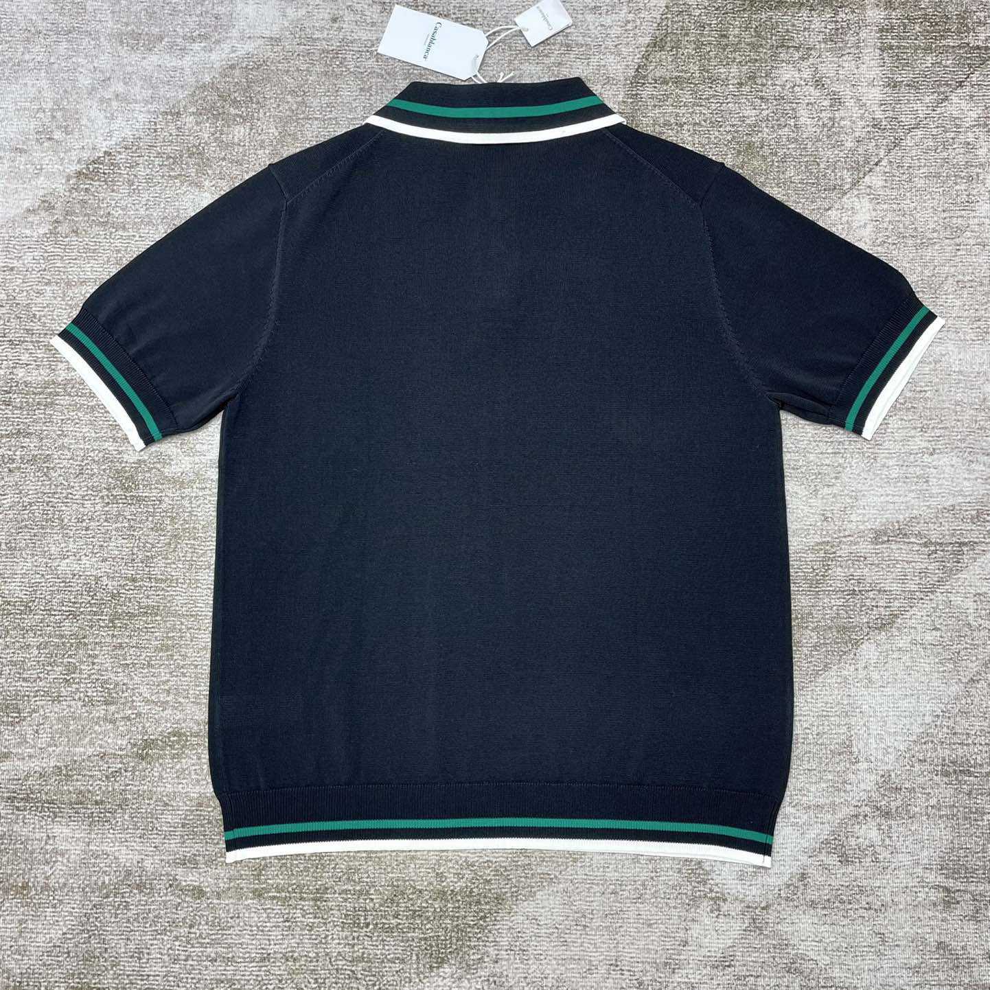 Casablanca Tennis Club Ribbed-knit Polo Shirt   D0044 - DopestKickz