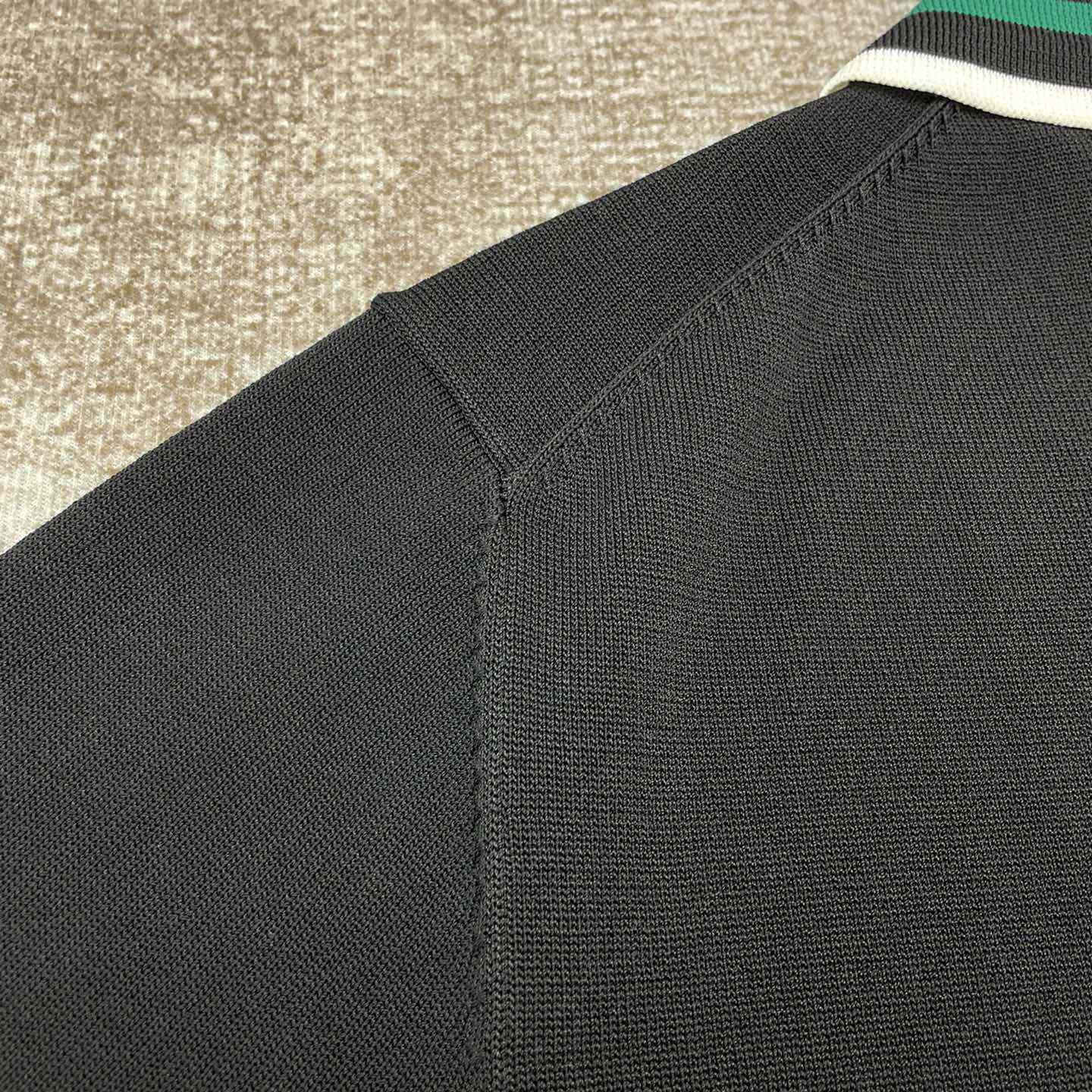 Casablanca Tennis Club Ribbed-knit Polo Shirt   D0044 - DopestKickz