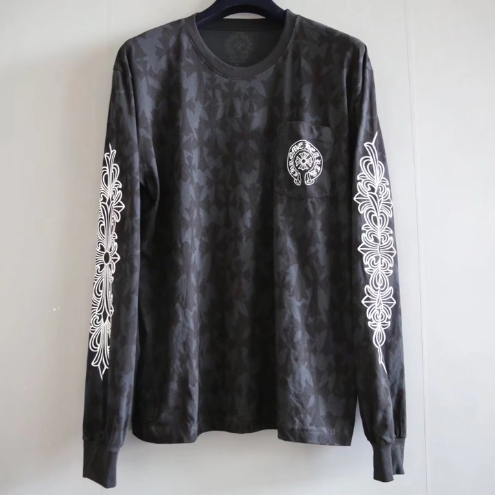 Chrome Hearts Cemetery Print Black Longsleeve Tee - DopestKickz