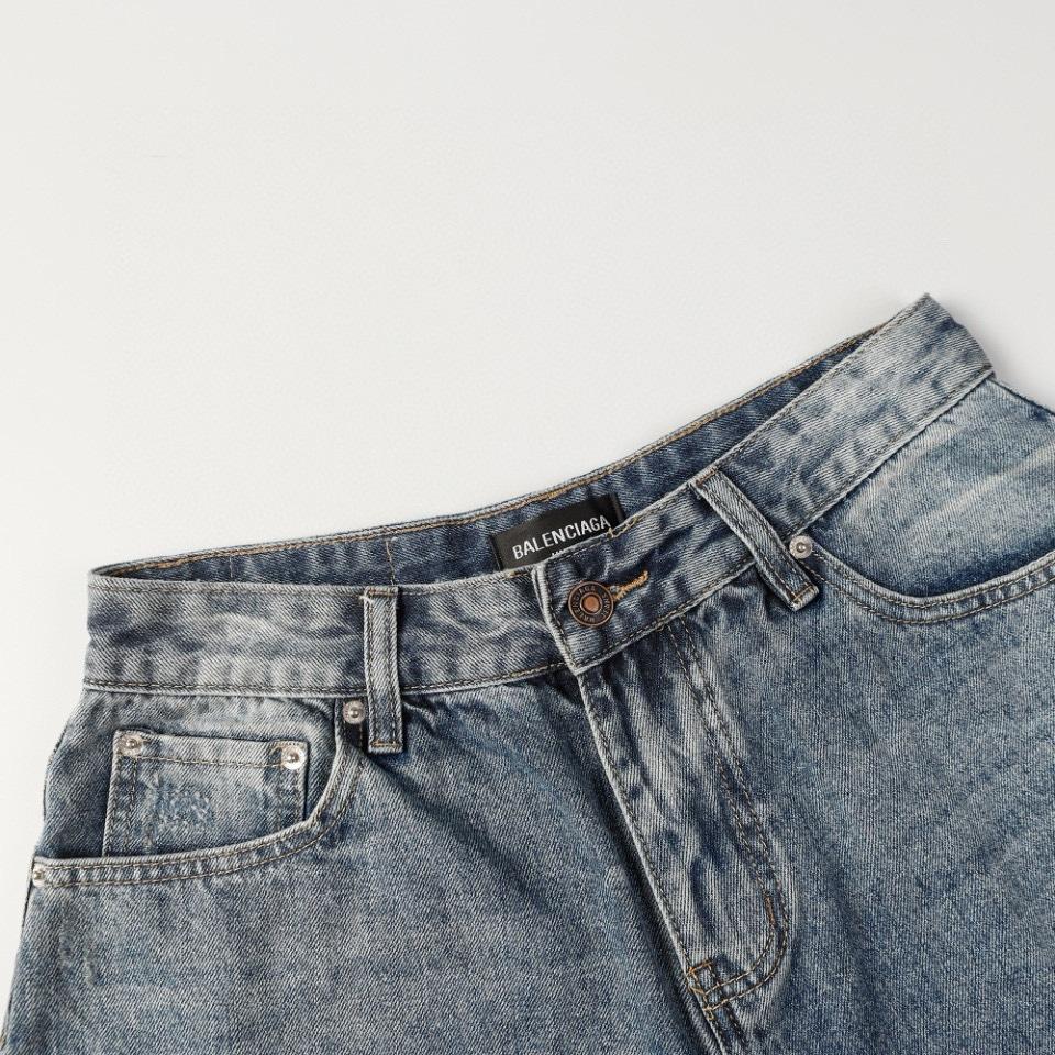 Balenciaga Denim Shorts - DopestKickz