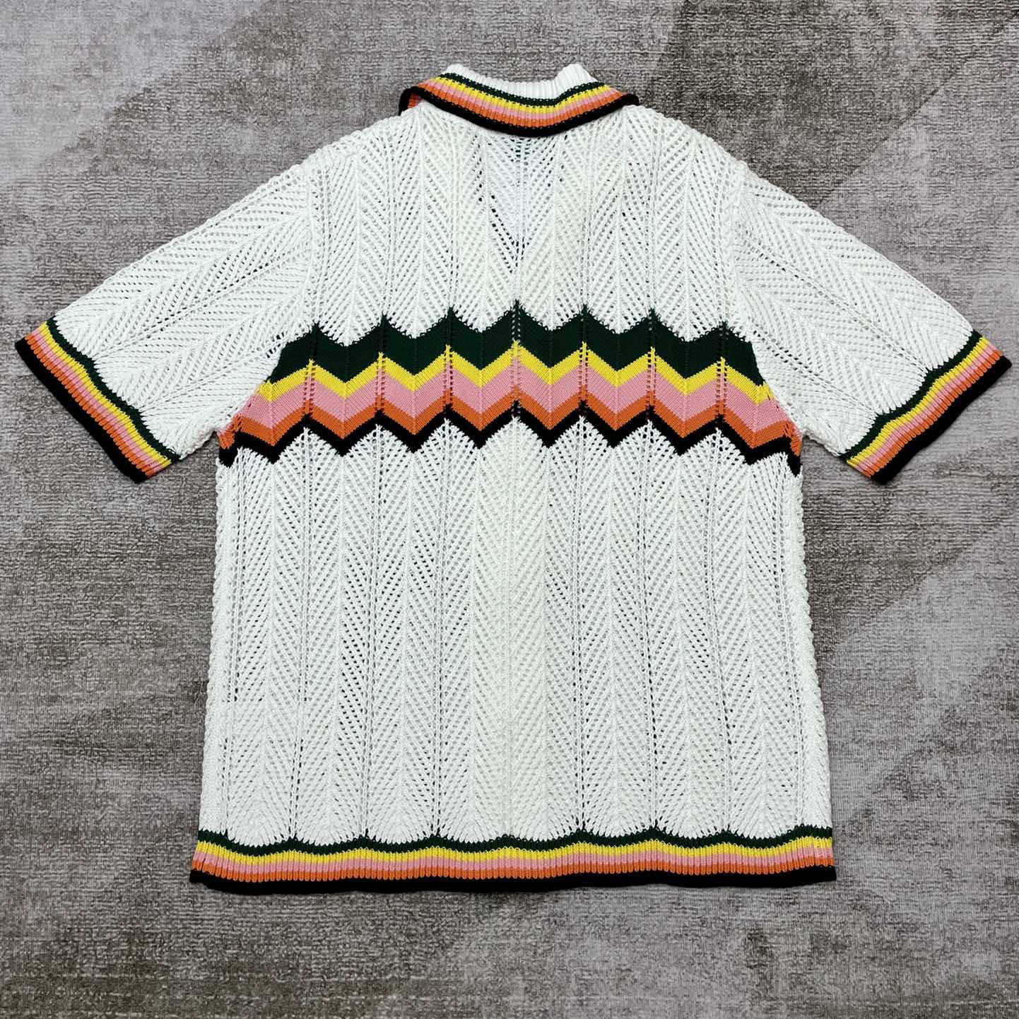 Casablanca Chevron Lace Shirt   D0045 - DopestKickz