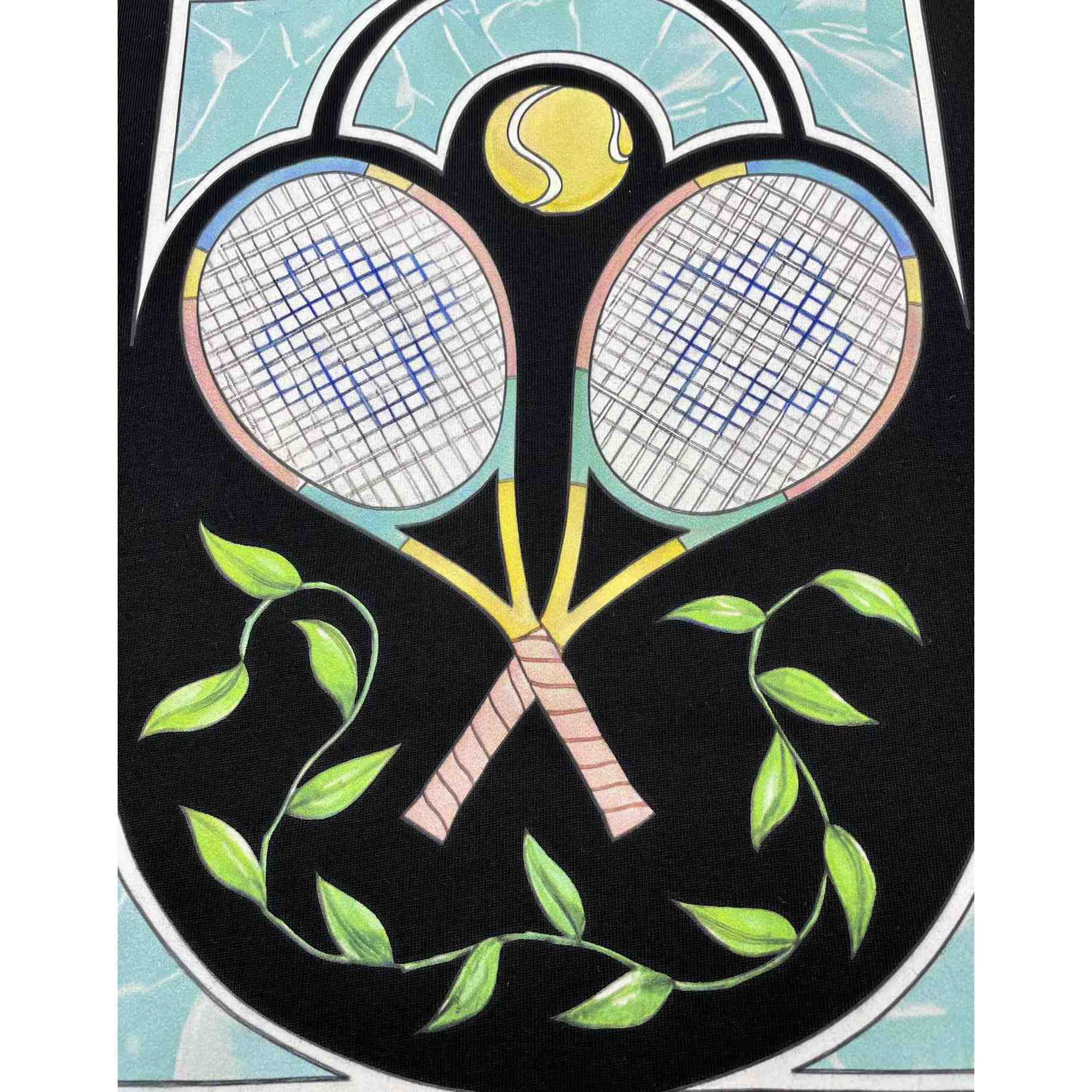 Casablanca Tennis Pastelle Printed T-Shirt   C871 - DopestKickz