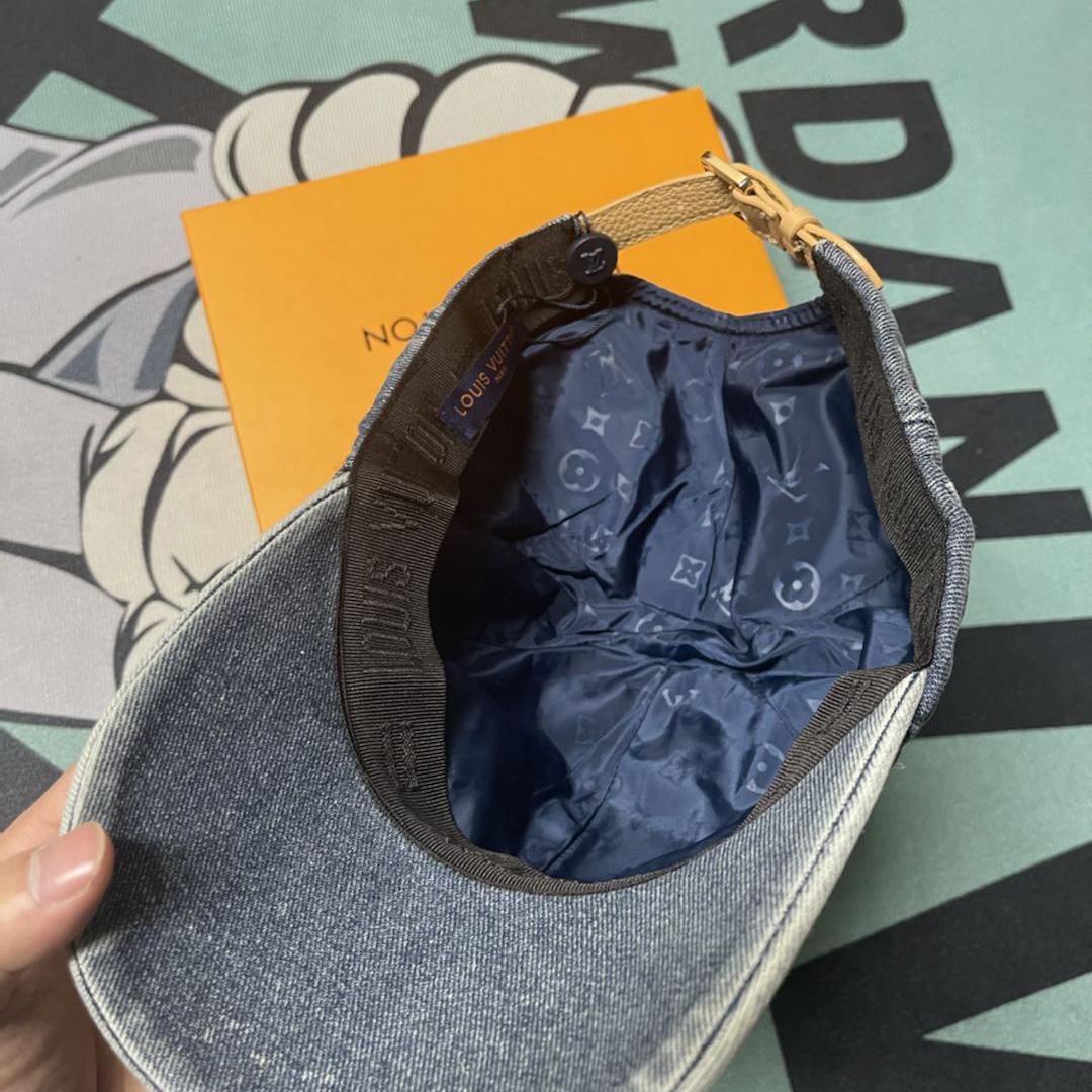 Louis Vuitton Monogram Washed Denim Cap - DopestKickz