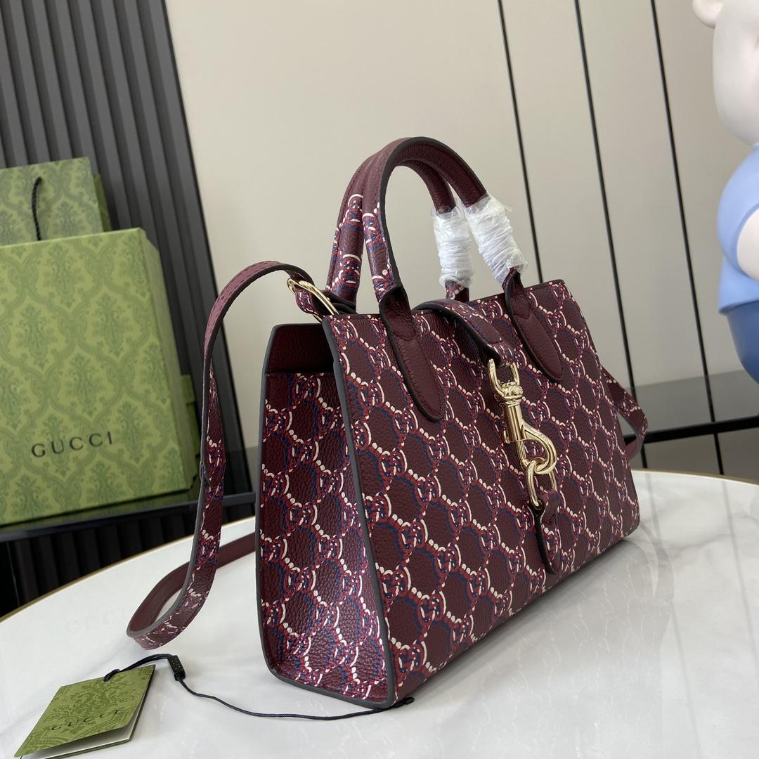 Gucci Small Tote Bag With GG Shadow  - DopestKickz
