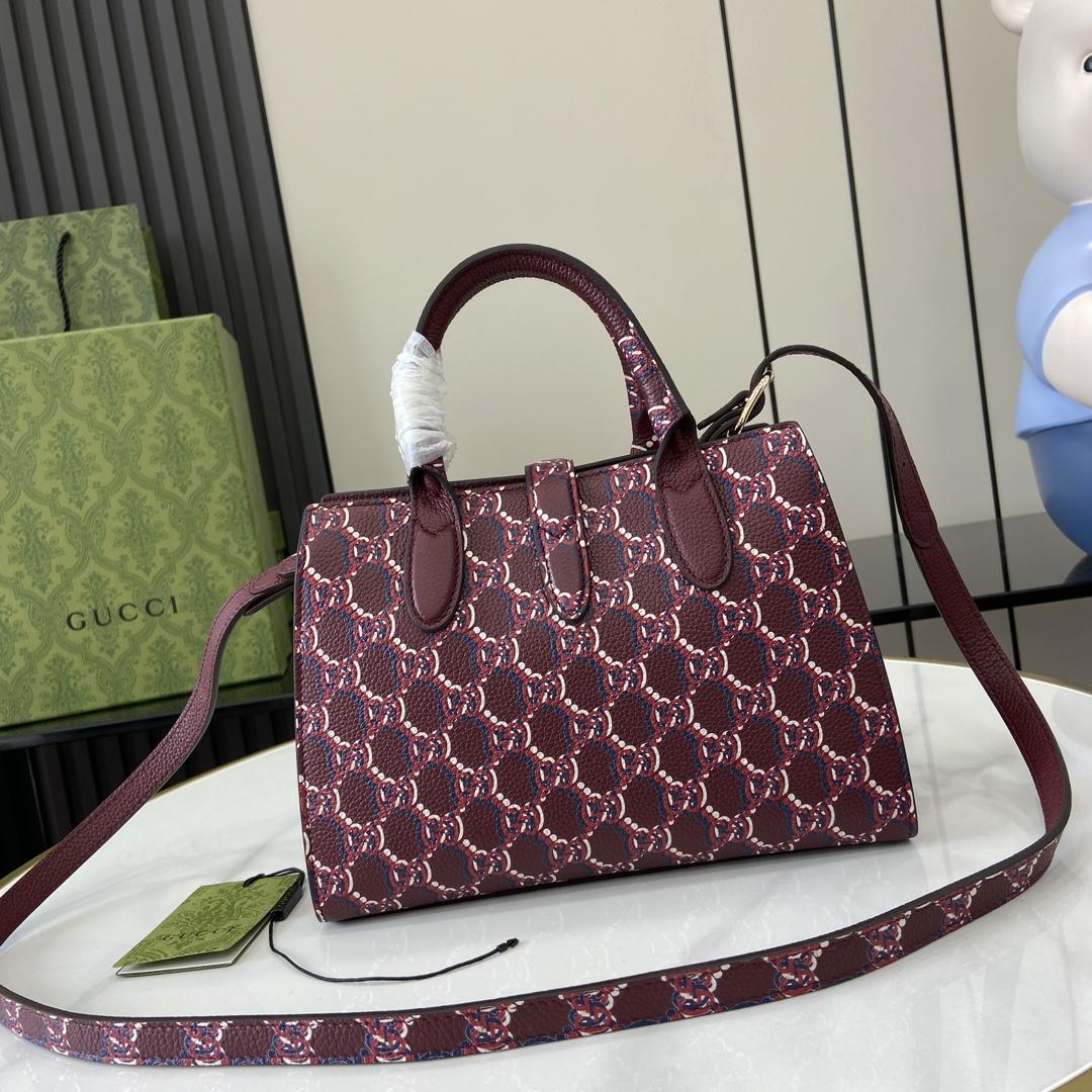 Gucci Small Tote Bag With GG Shadow  - DopestKickz