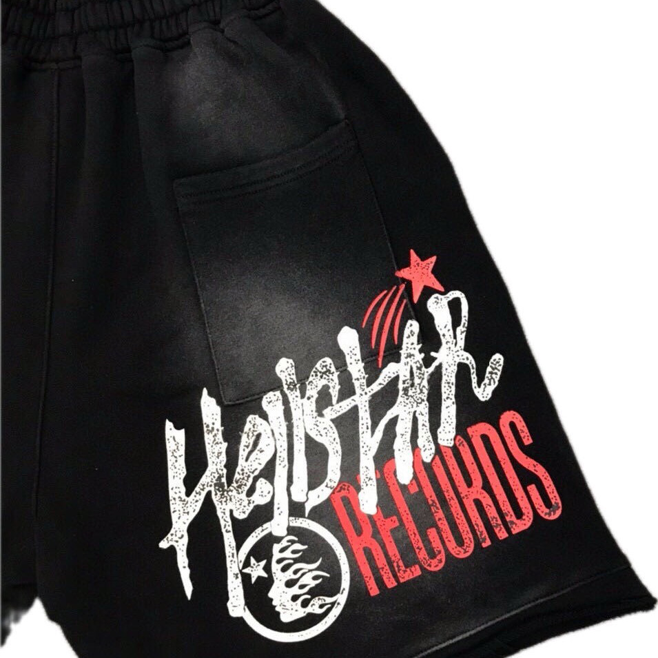 Hellstar Black Records Shorts  - DopestKickz