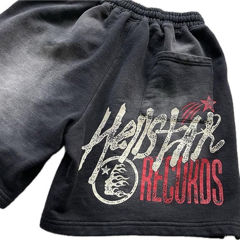 Hellstar Black Records Shorts  - DopestKickz