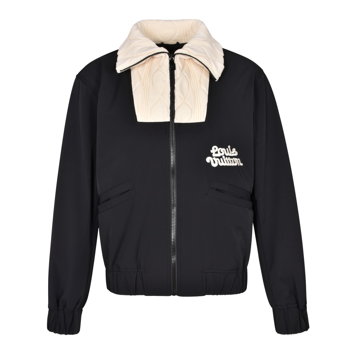 Louis Vuitton Knitted Collar Embroidered Technical Blouson   1AFPU4 - DopestKickz