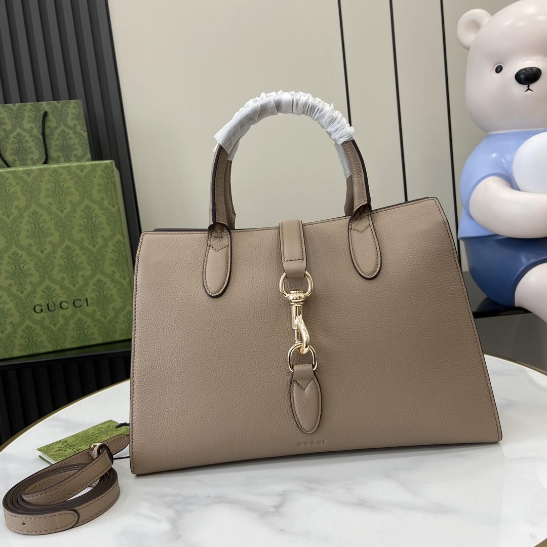 Gucci Medium Tote Bag With Hook Closure - DopestKickz