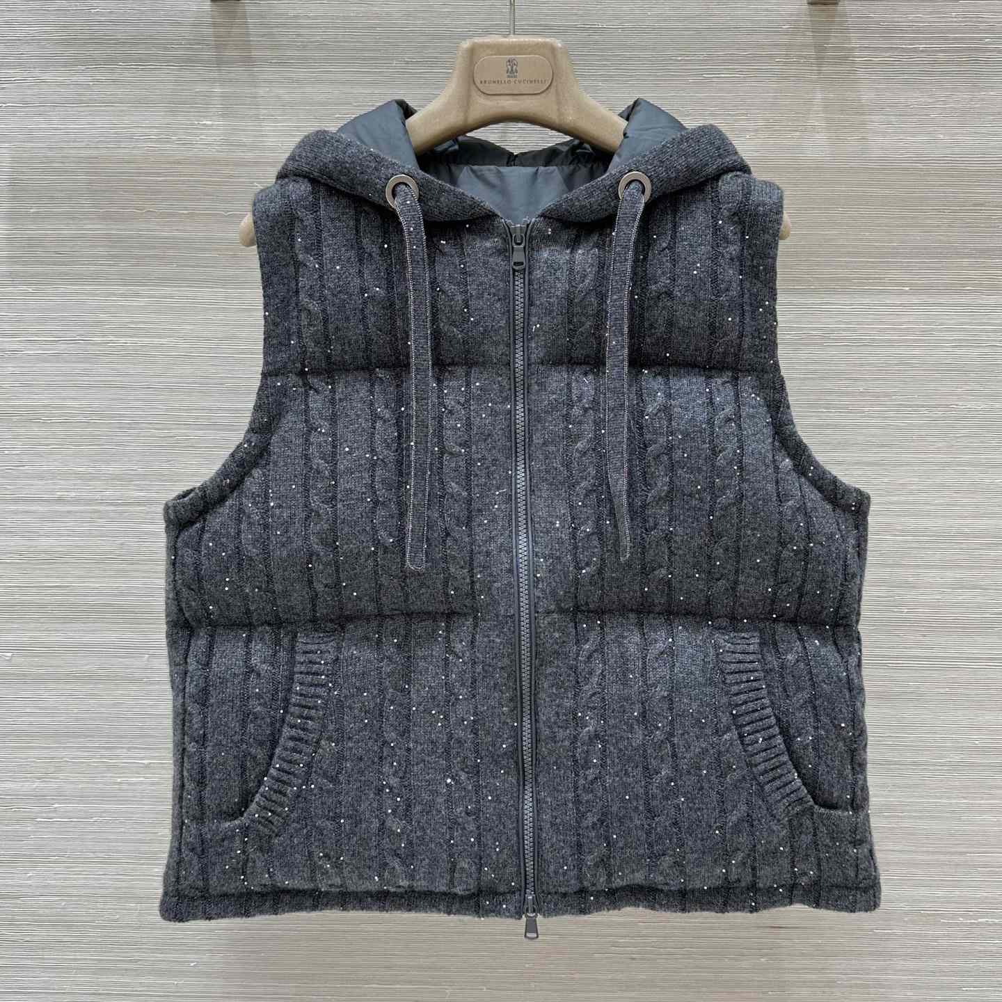 Brunello Cucinelli Knit Down Vest - DopestKickz