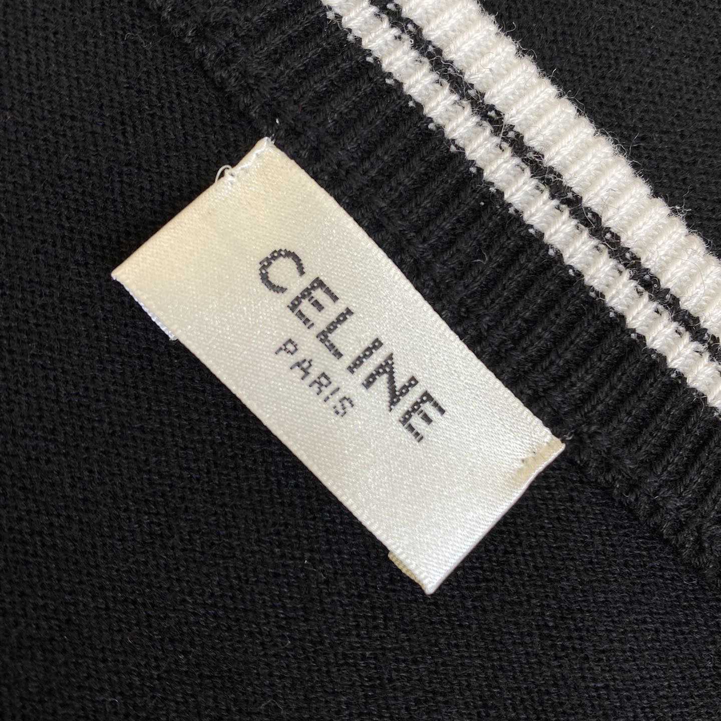 Celine Triomphe V-Neck Wool Sweater Vest - DopestKickz